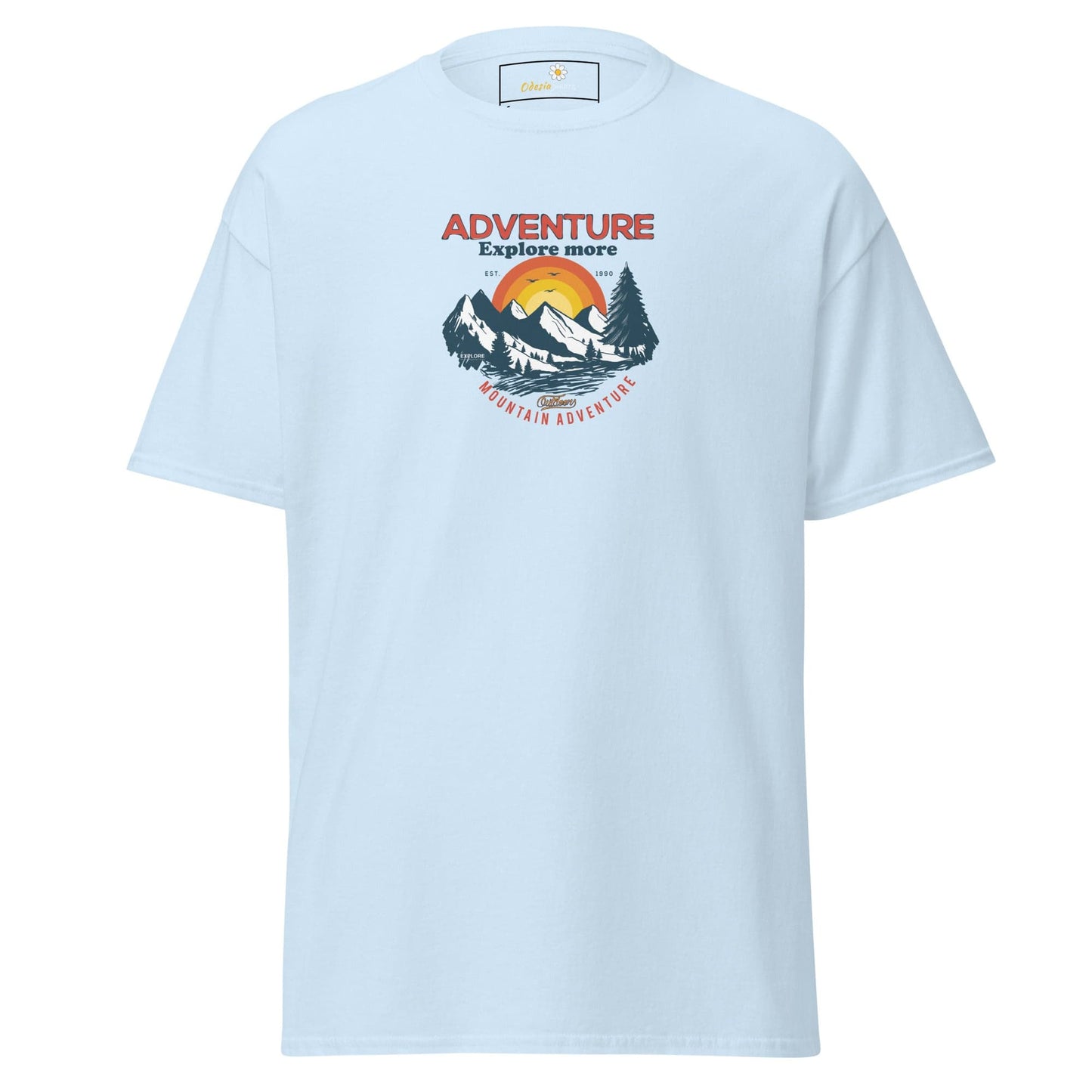 Unisex classic t-shirt - ADVENTURE EXPLORE MORE - REGULAR - Light Blue / S