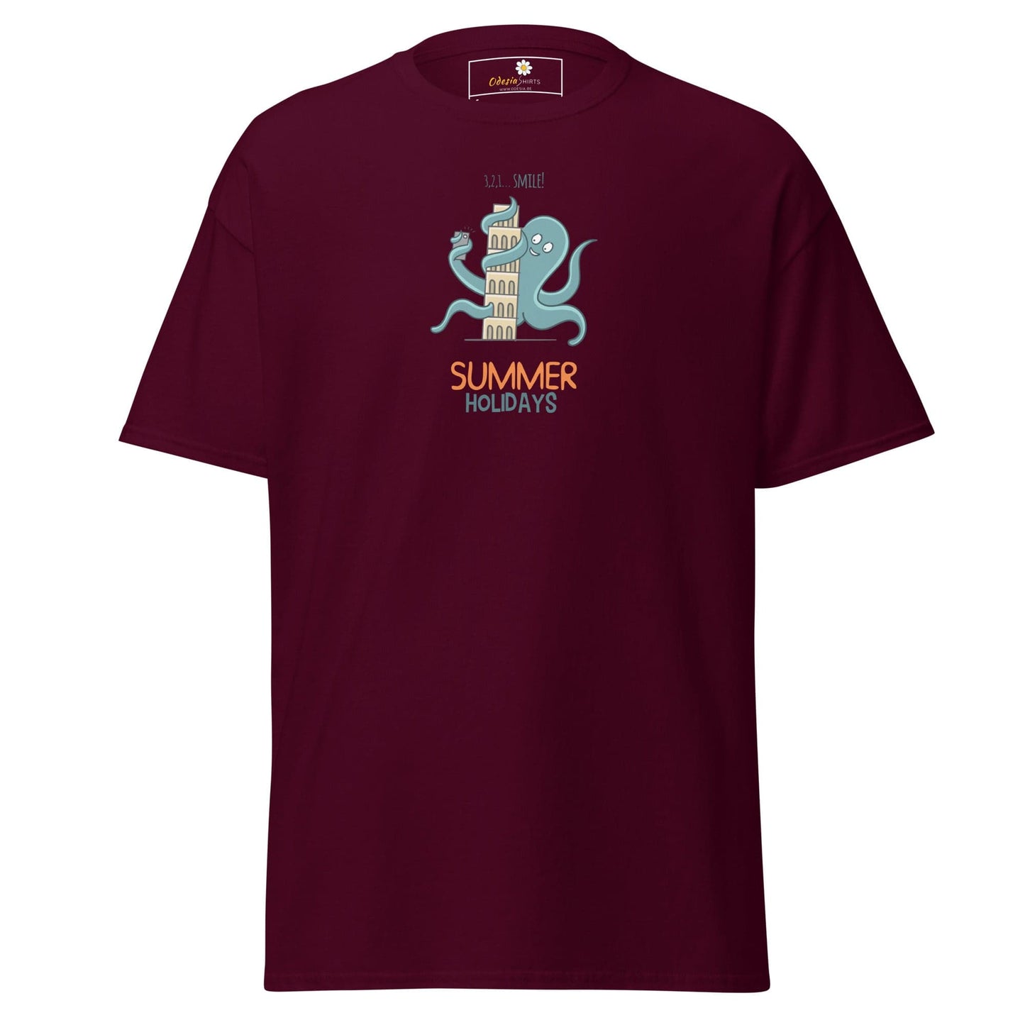 Unisex classic tee - SUMMER FUN HOLIDAYS - Maroon / S