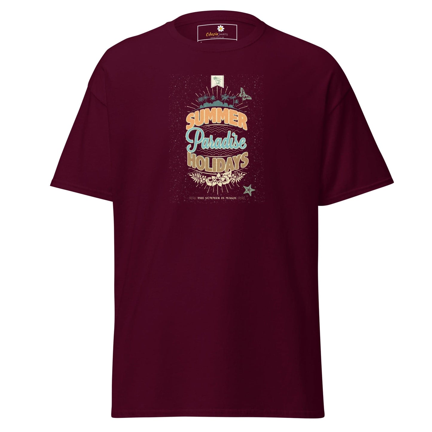 Unisex classic tee - SUMMER PARADISE - REGULAR - Maroon / S