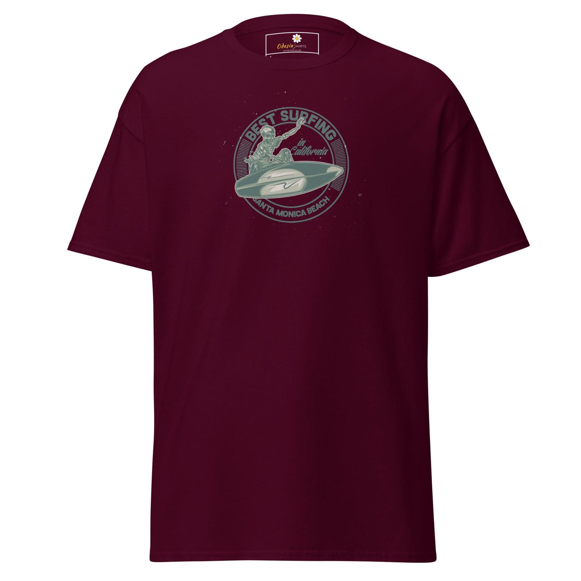 Unisex classic t-shirt - SPORT BEST SURFING - REGULAR - Maroon / S