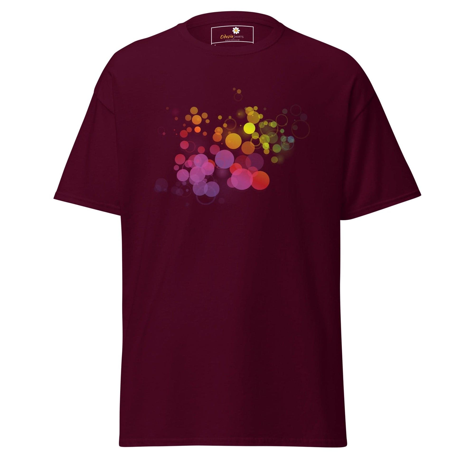 Unisex classic tee - ABSTRACT BUBBLES - REGULAR - Maroon / S