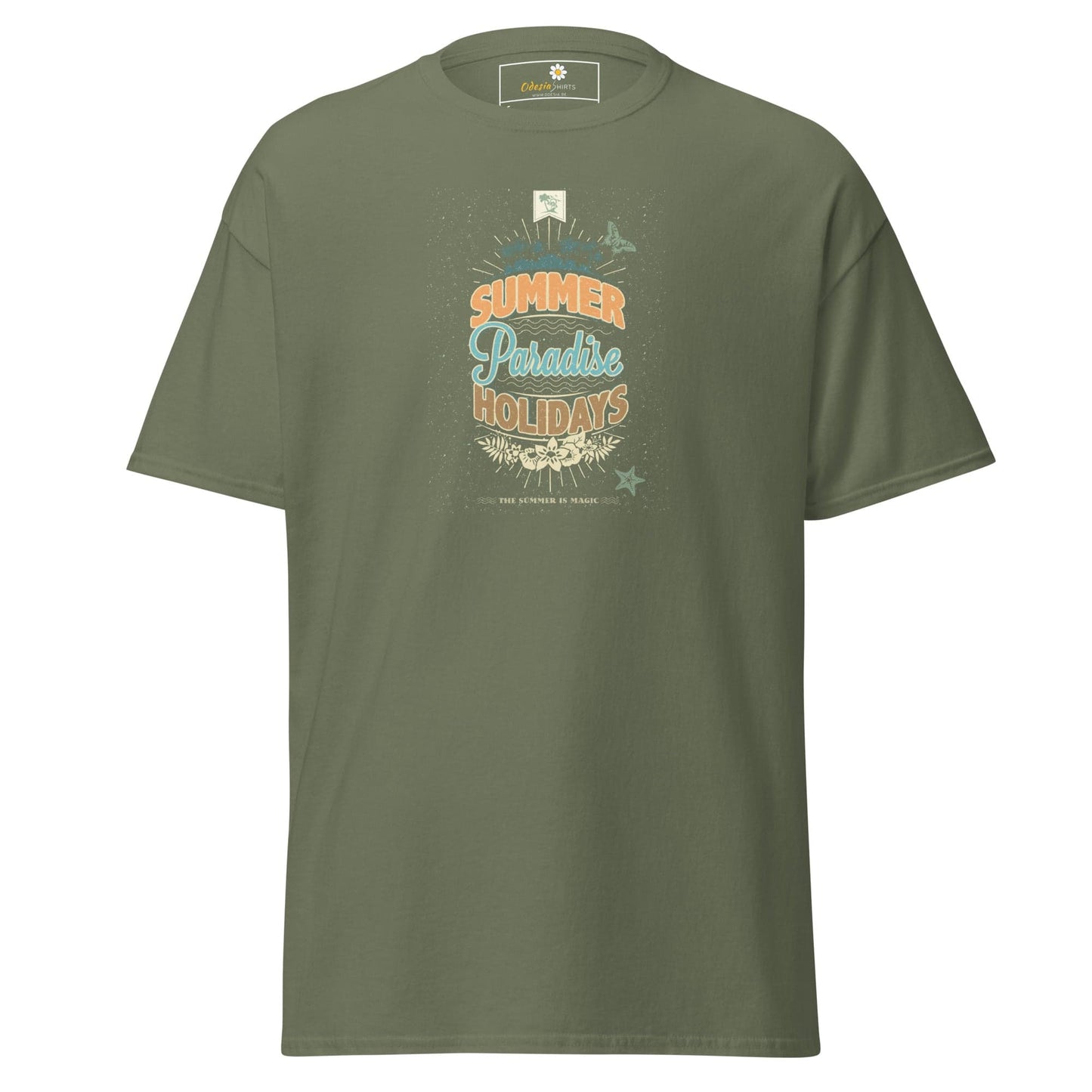 Unisex classic tee - SUMMER PARADISE - REGULAR - Military Green / S