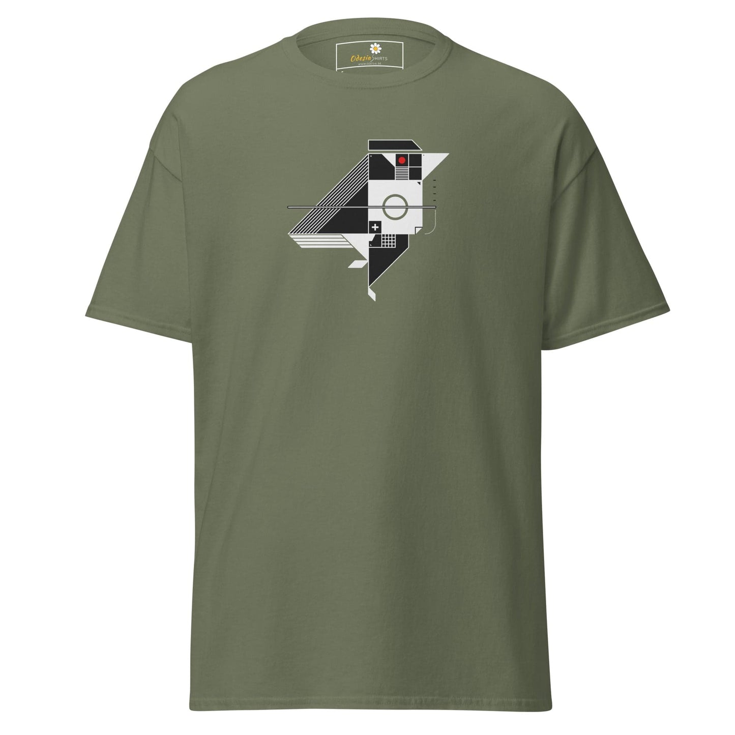 Unisex classic tee - ABSTRACT BIRD - REGULAR - Military Green / S