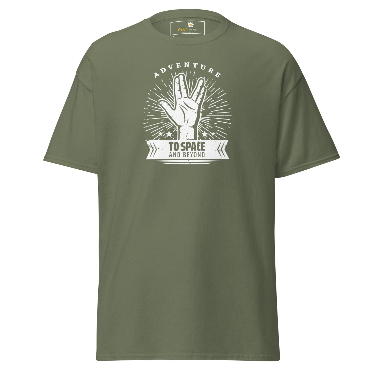 Unisex classic t-shirt - SPACE STAR TREK - REGULAR - Military Green / S
