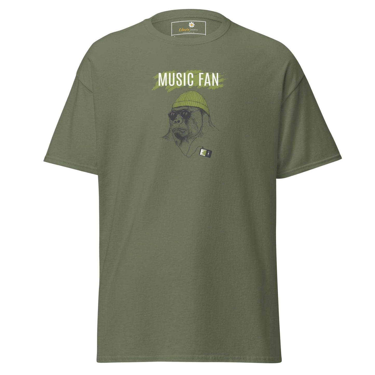 Unisex classic t-shirt - WILD LIFE MUSIC GORILLA - REGULAR - Military Green / S
