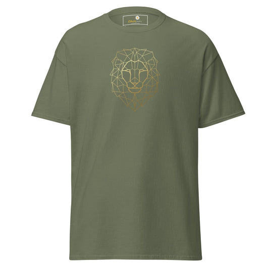 Unisex classic tee - WILD LIFE LION HEAD LINES - REGULAR - Military Green / S