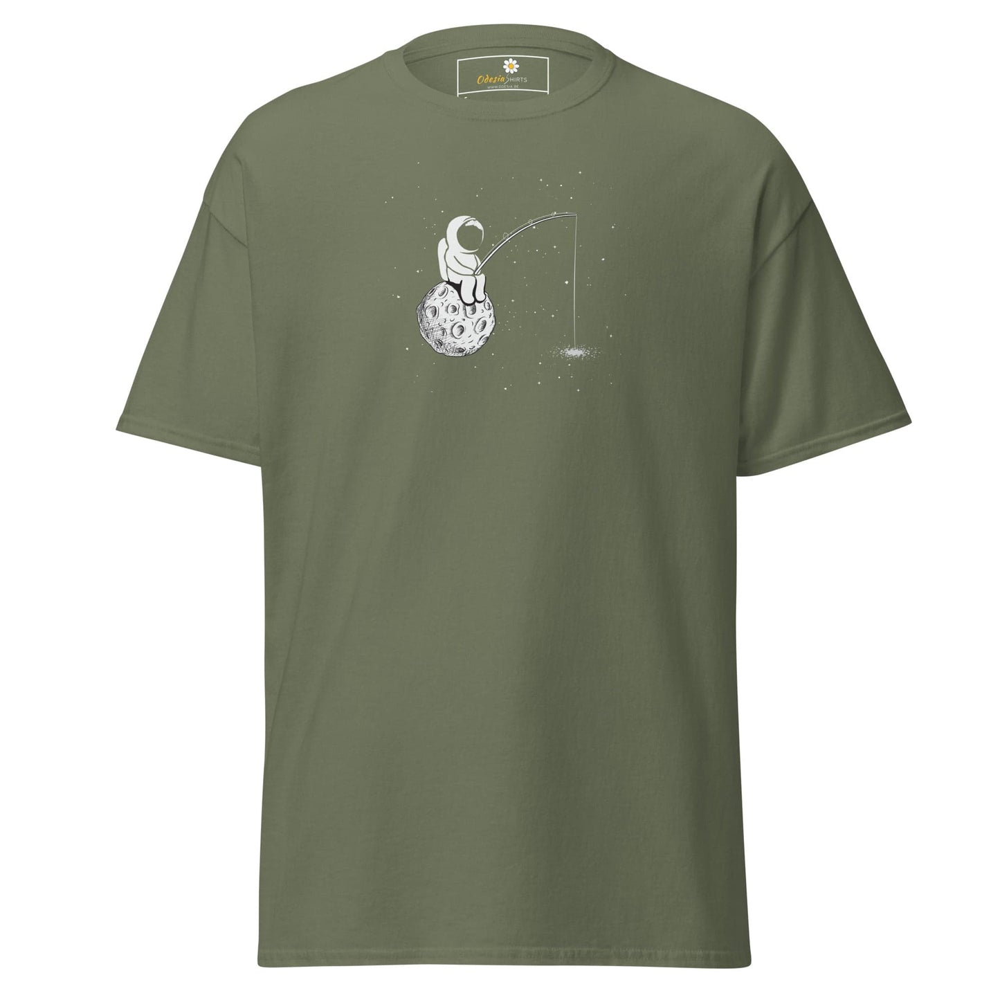 Unisex classic t-shirt - ASTRONAUT FISHING - REGULAR - Military Green / S