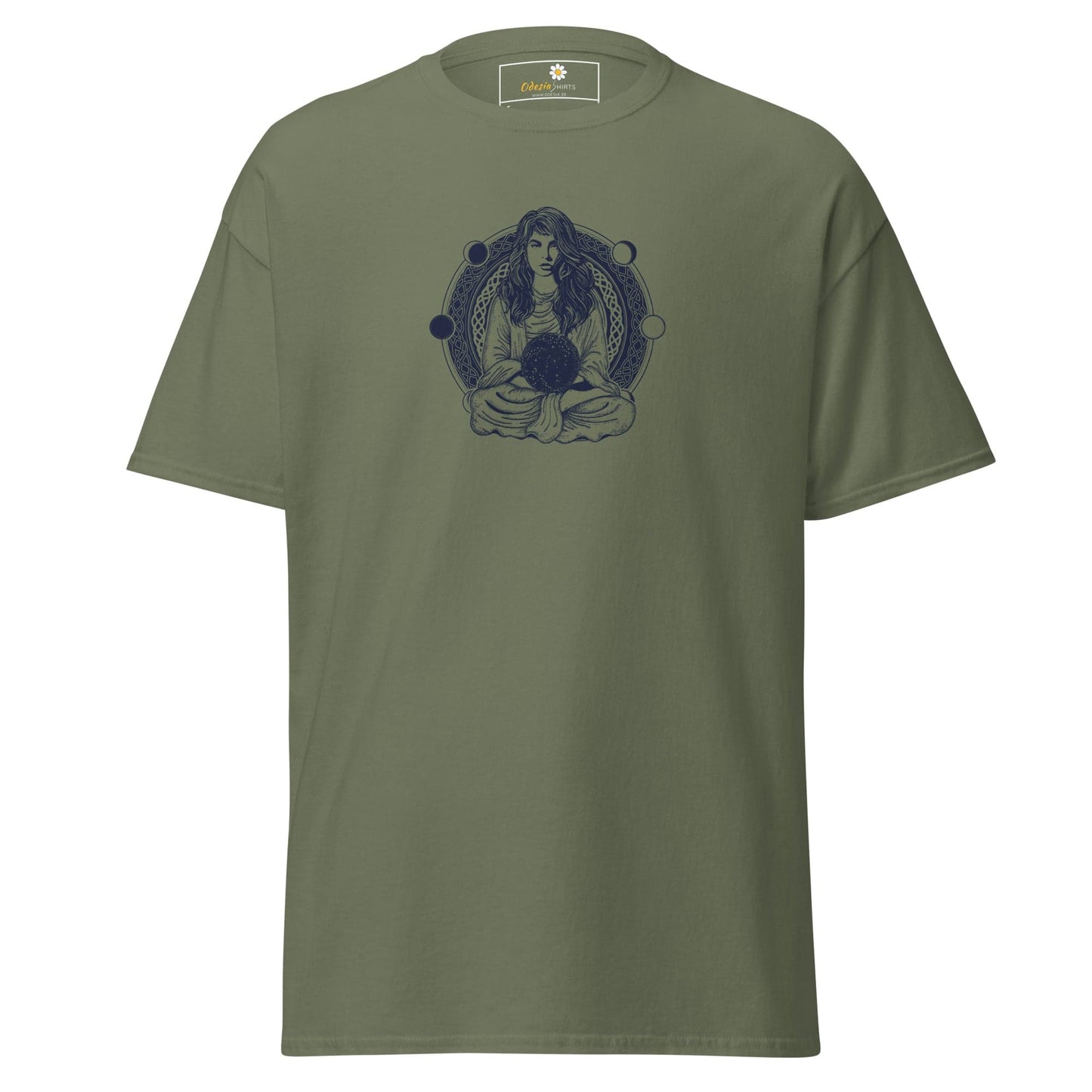 Unisex classic t-shirt - MYSTIC WOMAN MOON - REGULAR - Military Green / S