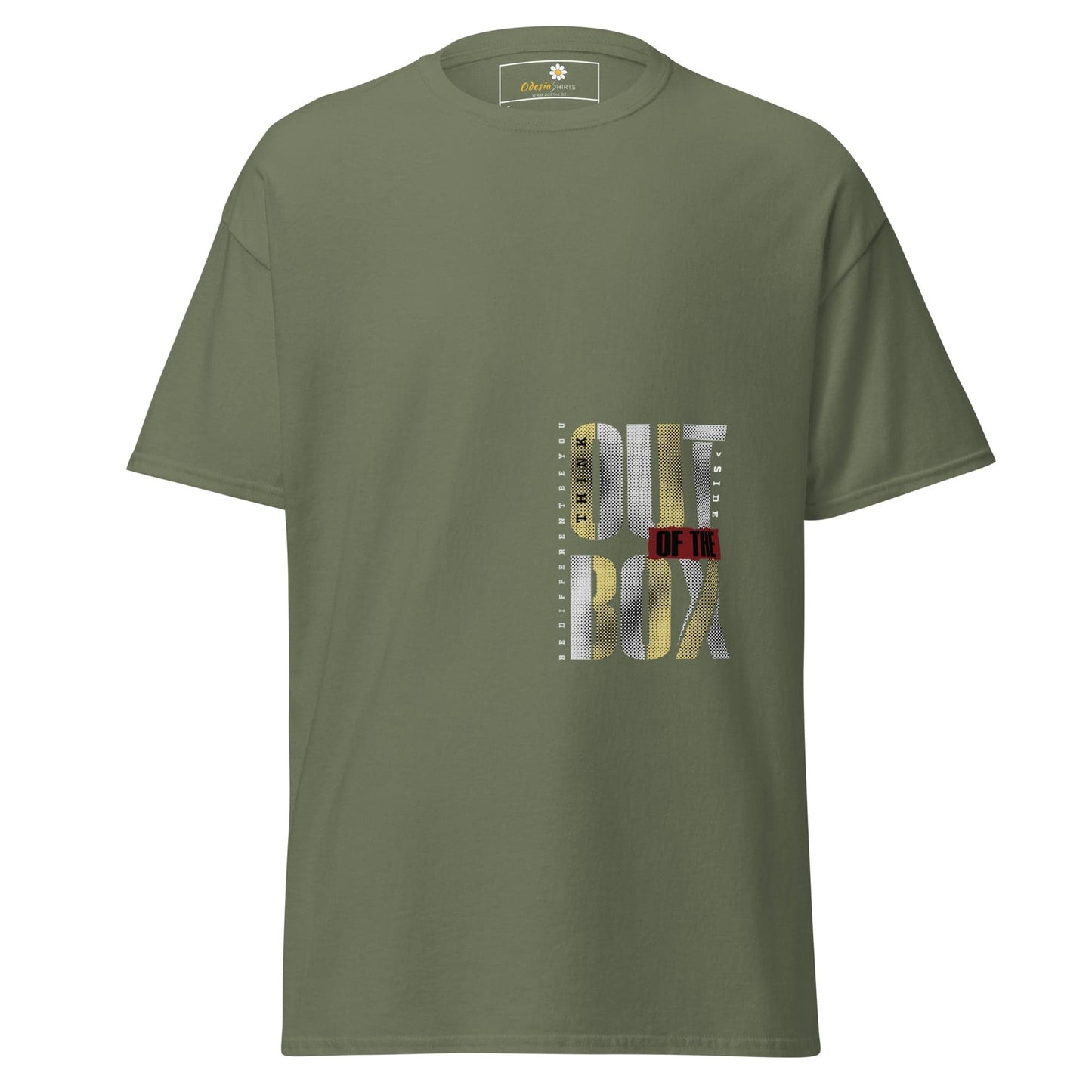 Unisex classic t-shirt - TEXT OUT OTHE BOX - REGULAR - Military Green / S