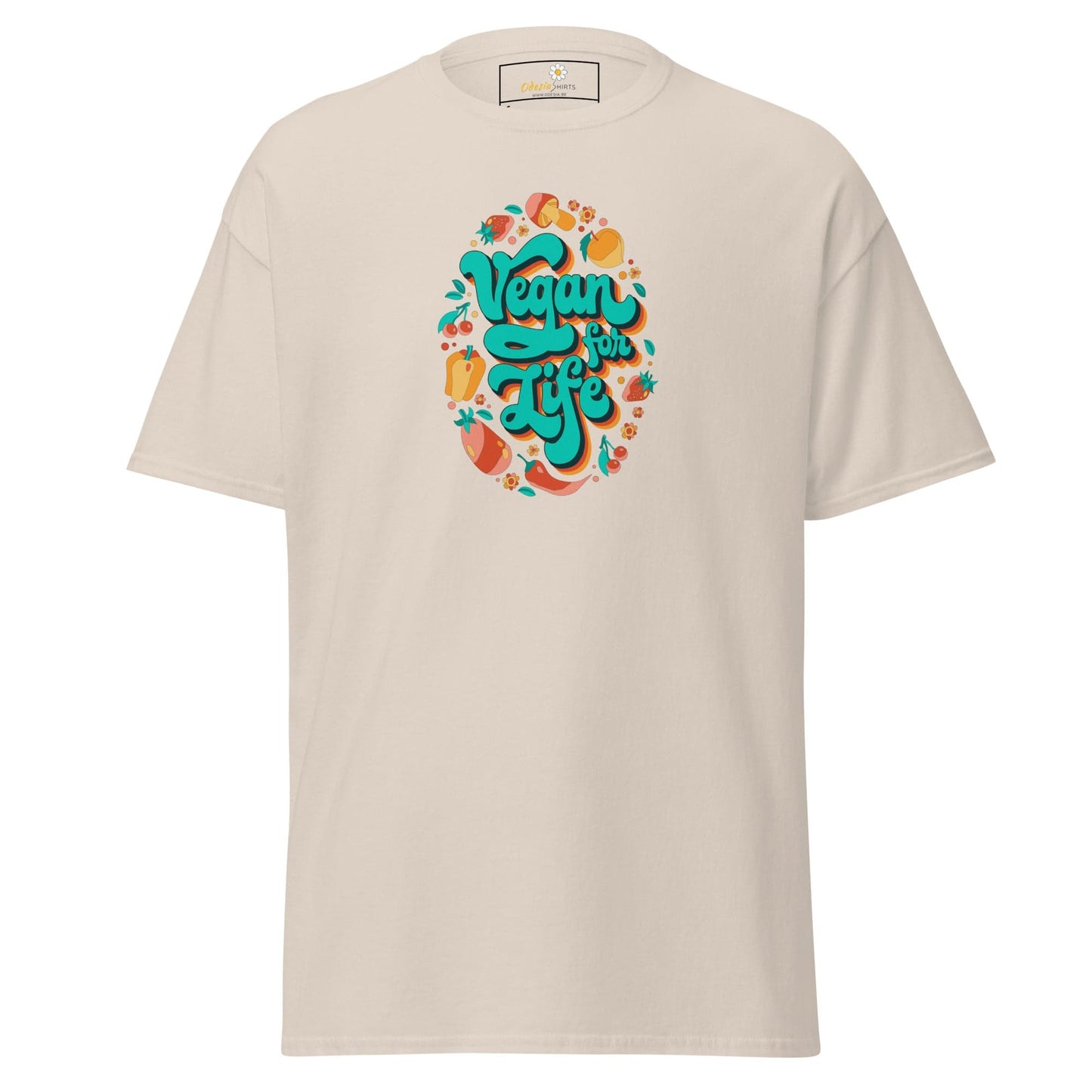 Unisex classic t-shirt - VEGAN FOR LIFE - REGULAR - Natural / S