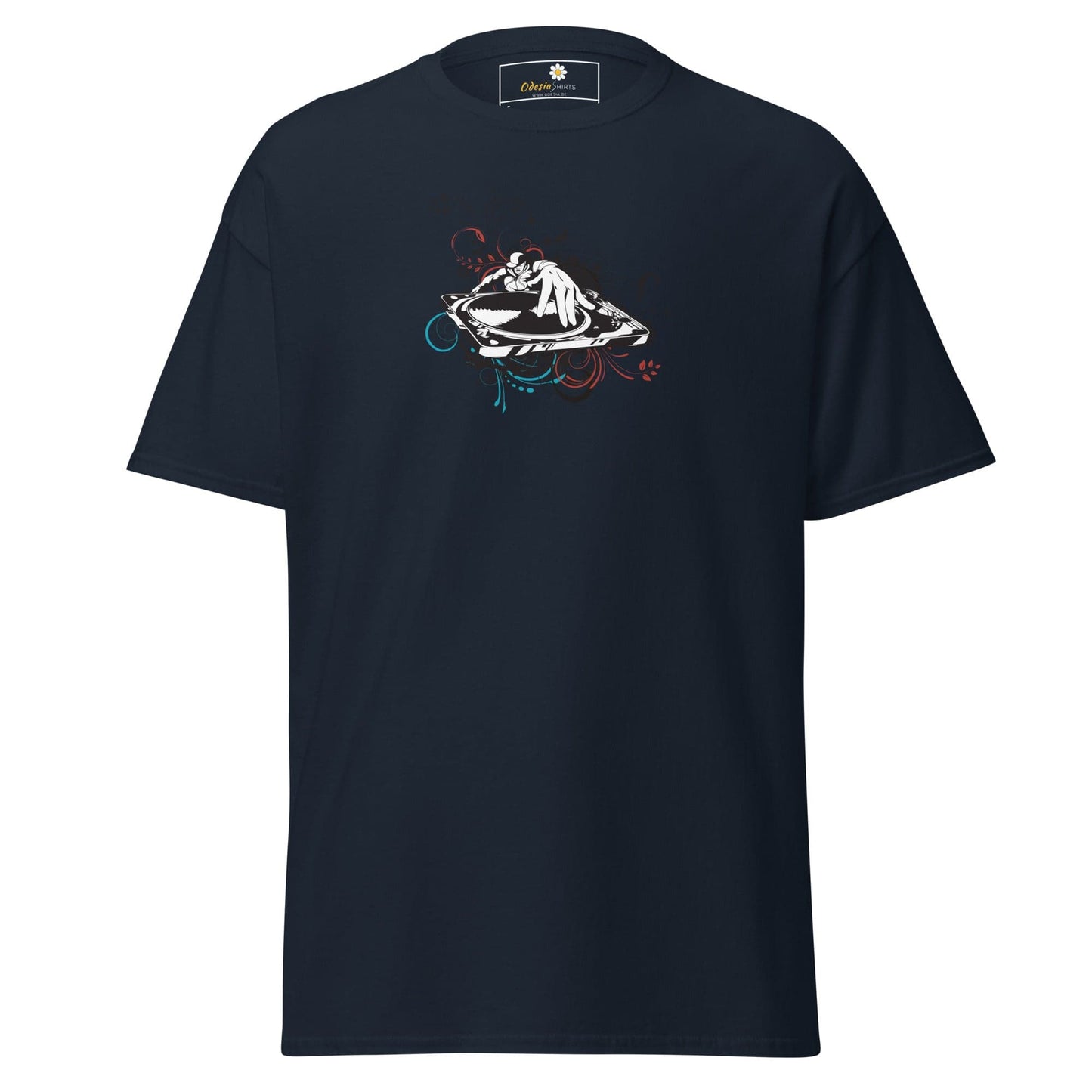 Unisex classic tee - MUSIC DISK JOCKEY - REGULAR - Navy / S