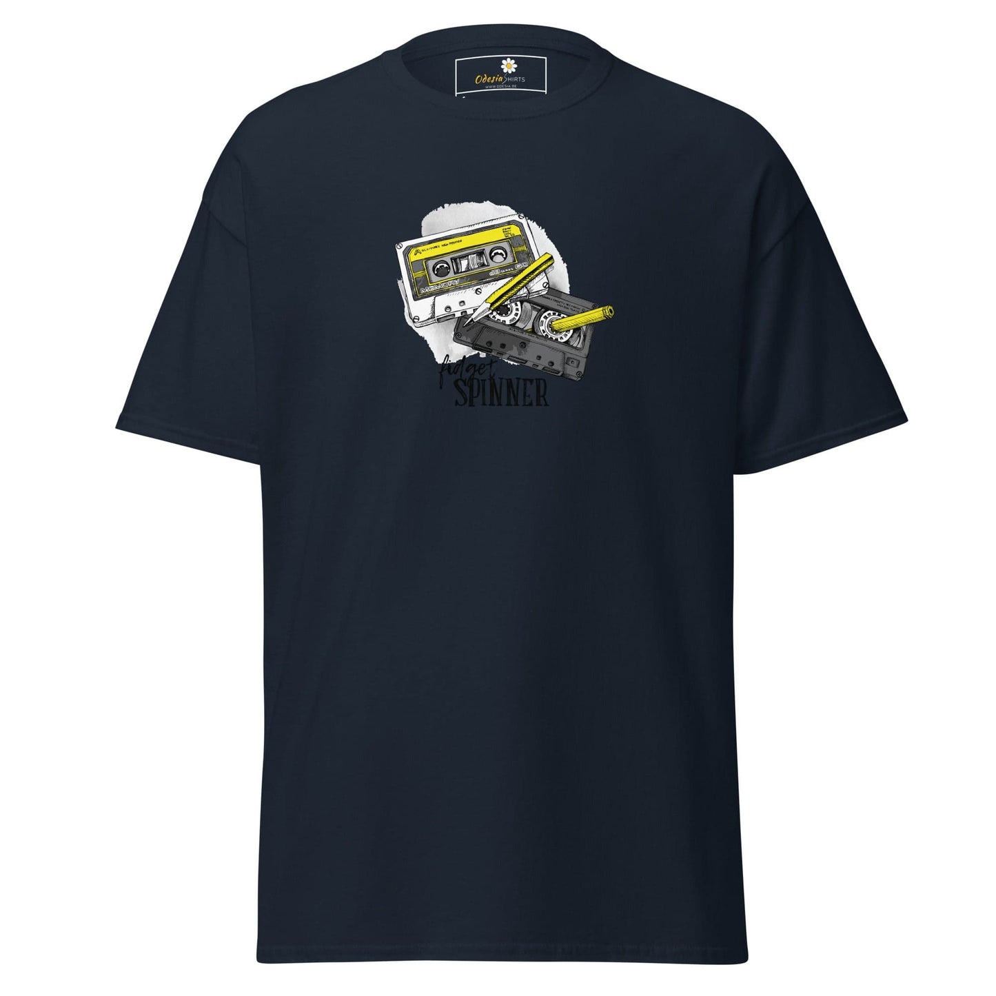 Unisex classic t-shirt - MUSIC TAPE SPINNER - REGULAR - Navy / S