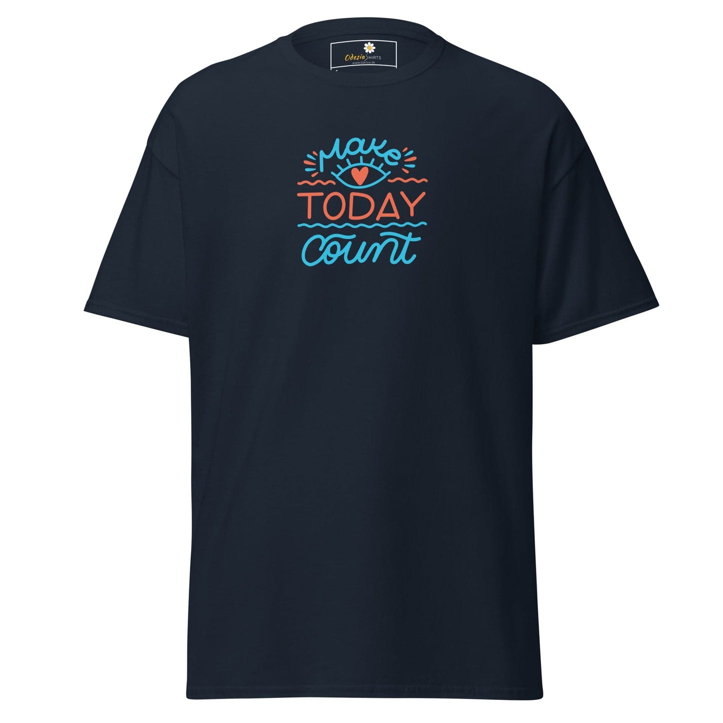 Unisex classic t-shirt - TEXT TODAY COUNT - REGULAR - Navy / S