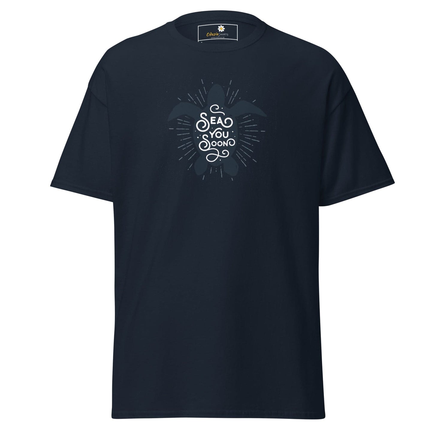 Unisex classic t-shirt - WILD LIFE TORTOISE SEE YOU - REGULAR - Navy / S