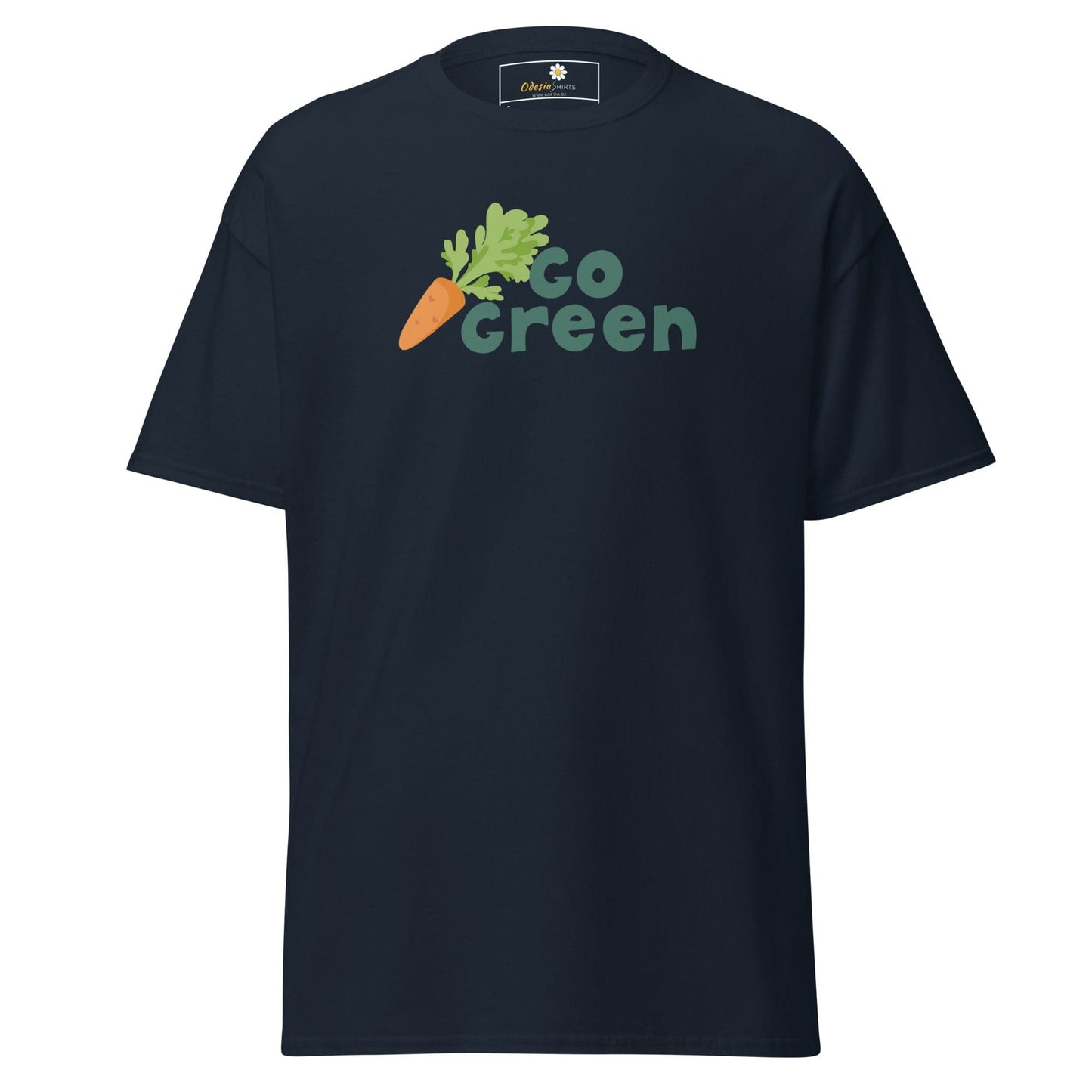 Unisex classic t-shirt - VEGAN GO GREEN - REGULAR - Navy / S