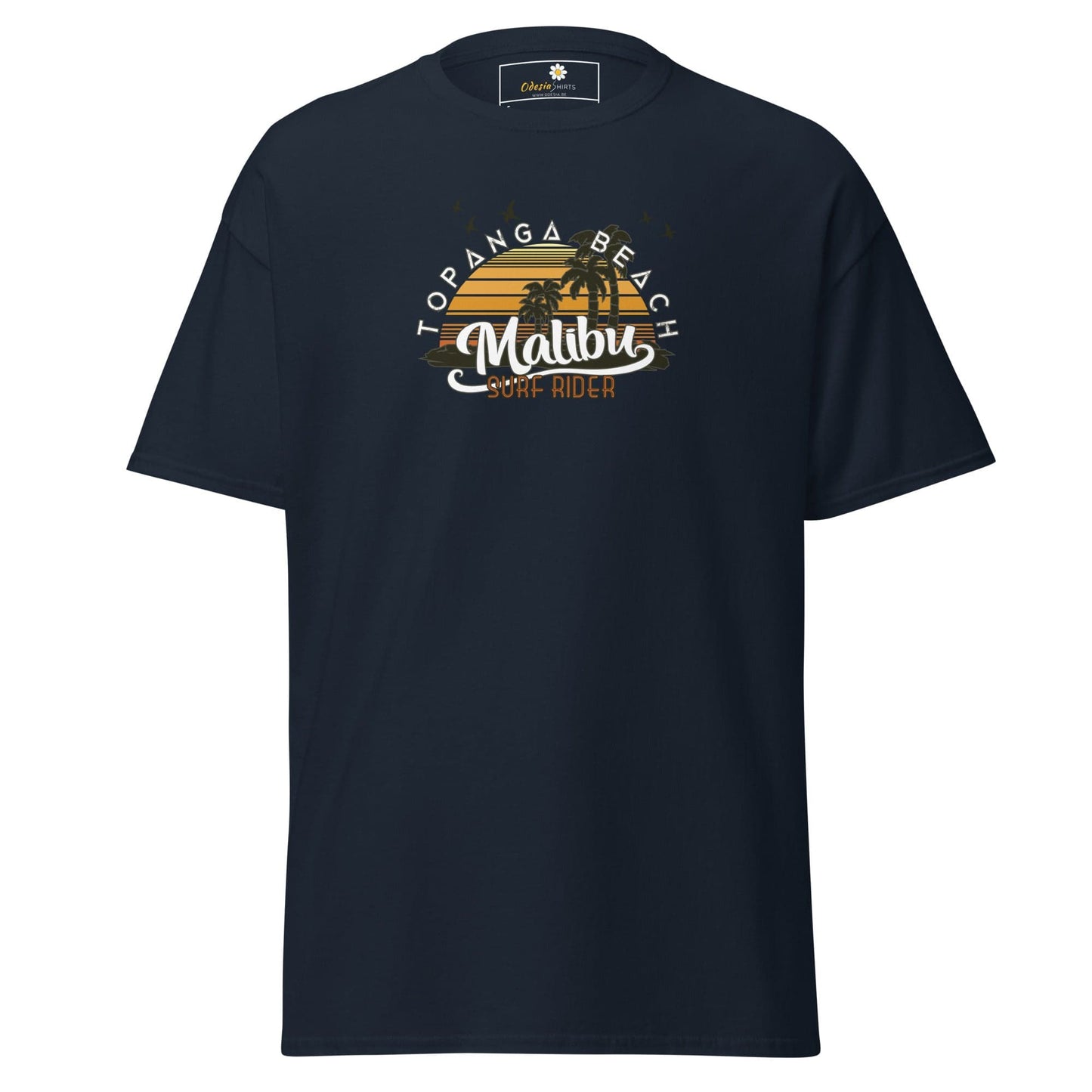 Unisex classic t-shirt - SUMMER MALIBU SURF RIDER - REGULAR - Navy / S