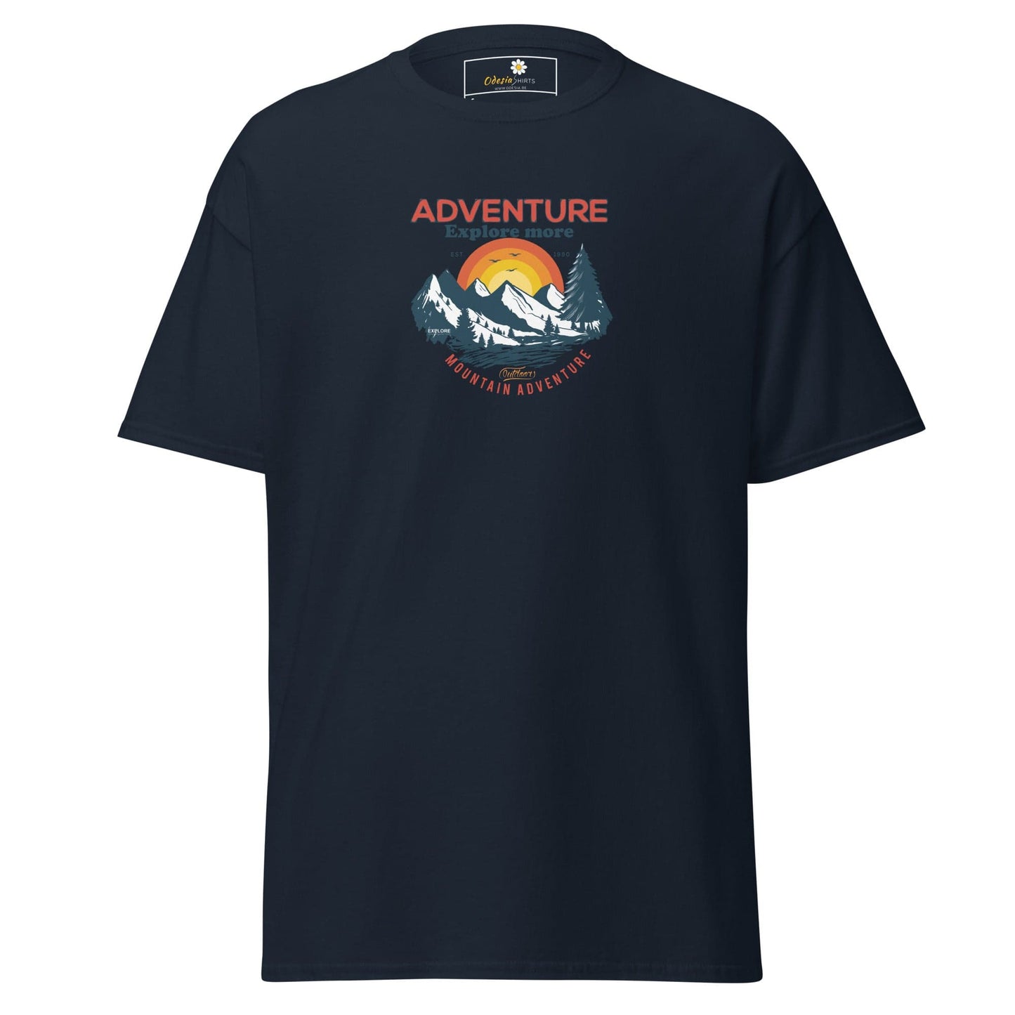 Unisex classic t-shirt - ADVENTURE EXPLORE MORE - REGULAR - Navy / S
