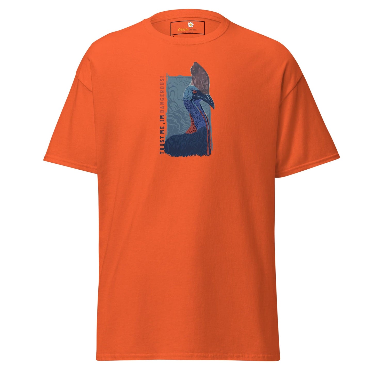 Unisex classic t-shirt - WILD LIFE DANGEROUS - REGULAR - Orange / S