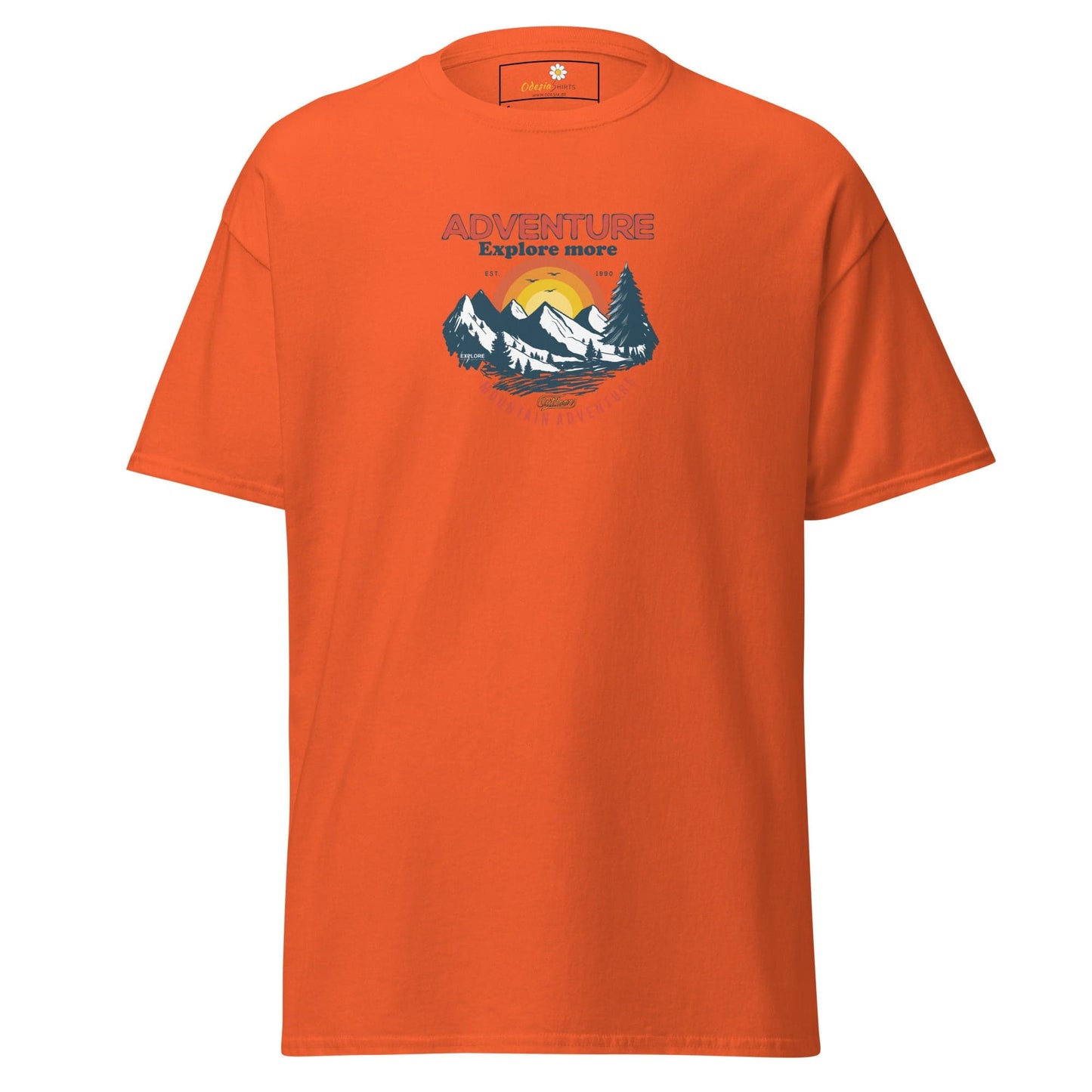 Unisex classic t-shirt - ADVENTURE EXPLORE MORE - REGULAR - Orange / S