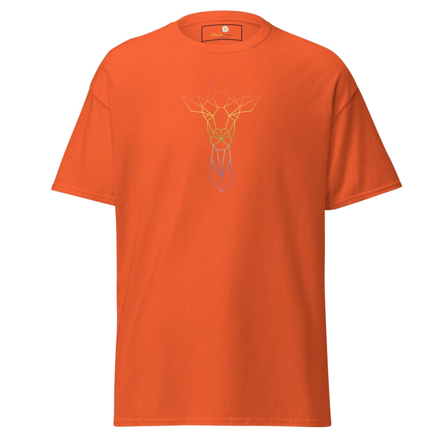 Unisex classic t-shirt - WILD LIFE GIRAFFE - REGULAR - Orange / S
