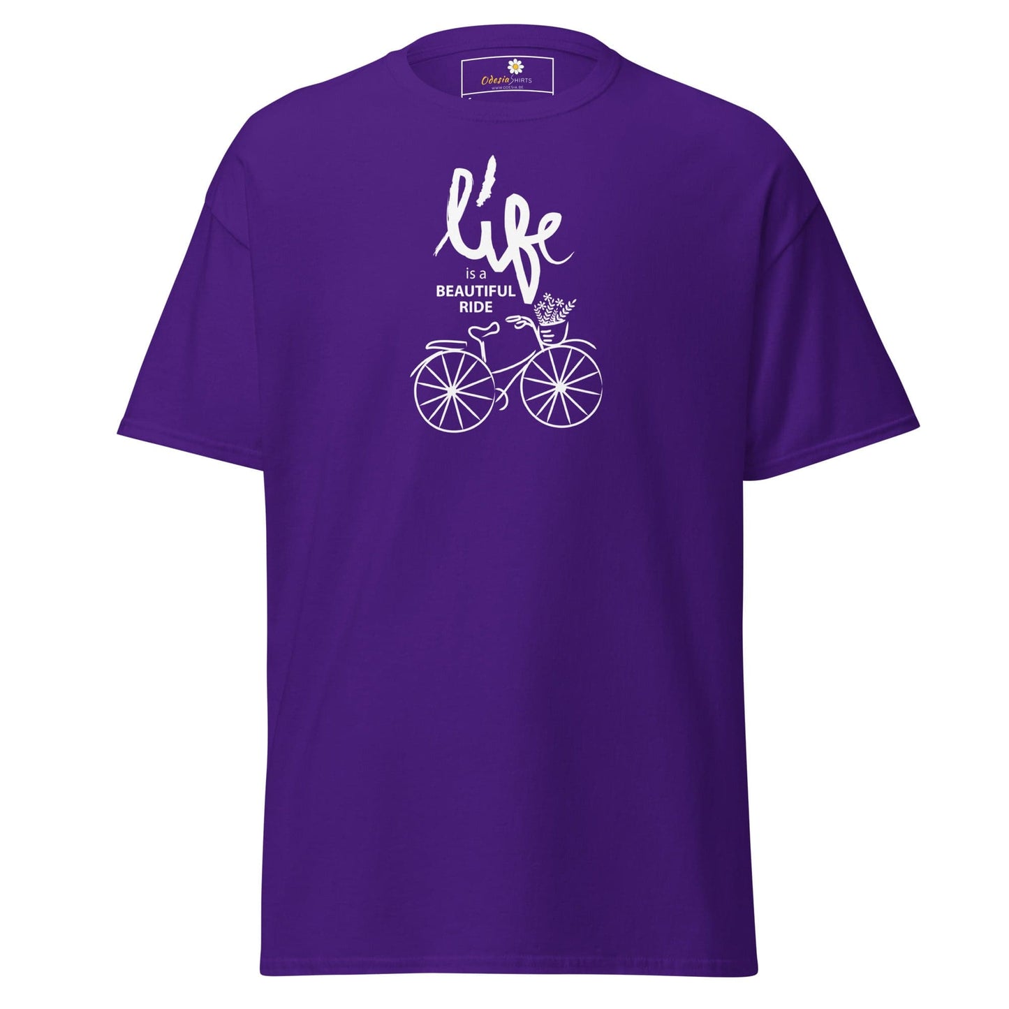 Unisex classic tee - SPORT POSITIVE LIFE BEAUTIFUL - REGULAR - Purple / S