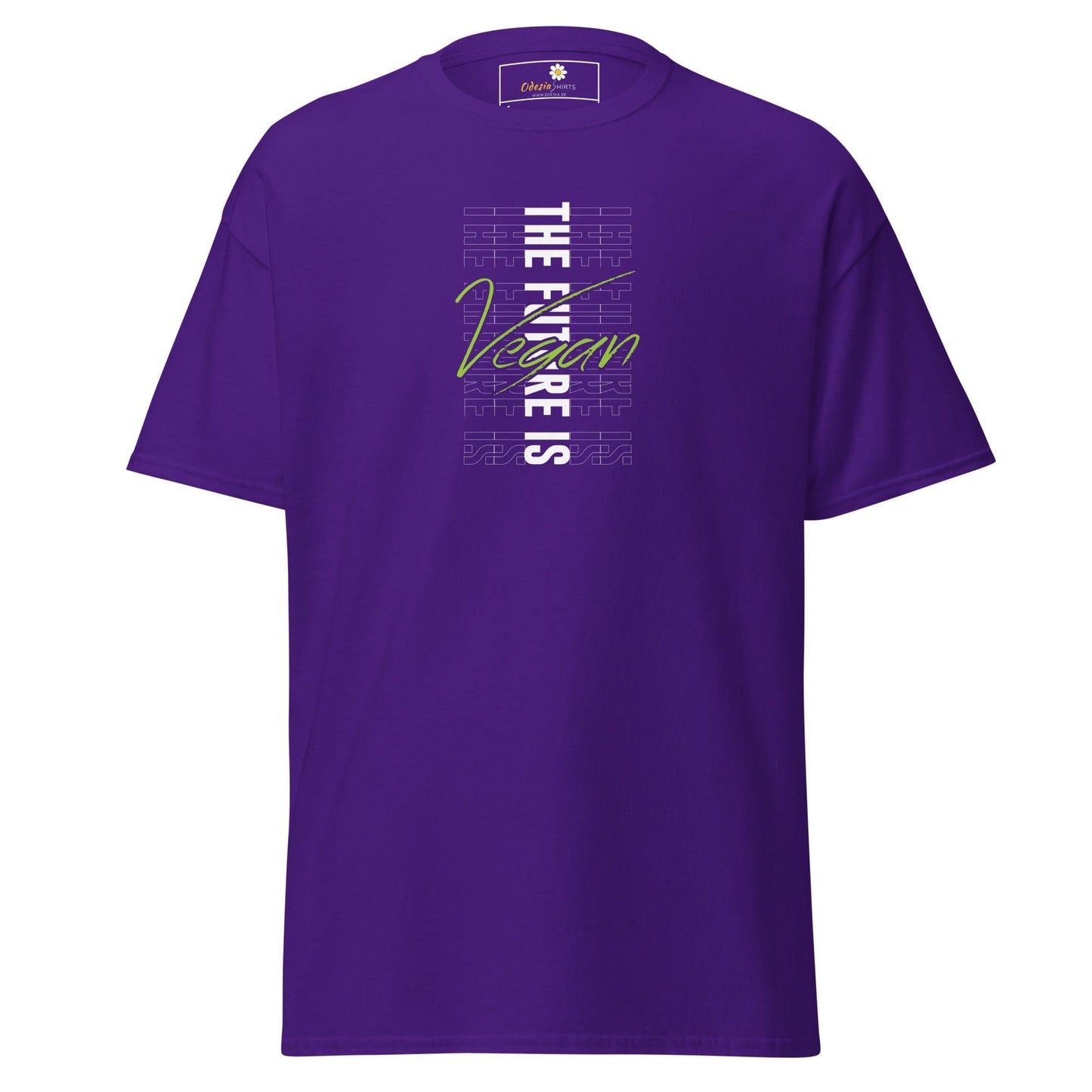Unisex classic tee - GREEN THE FUTURE IS VEGAN - REGULAR - Purple / S