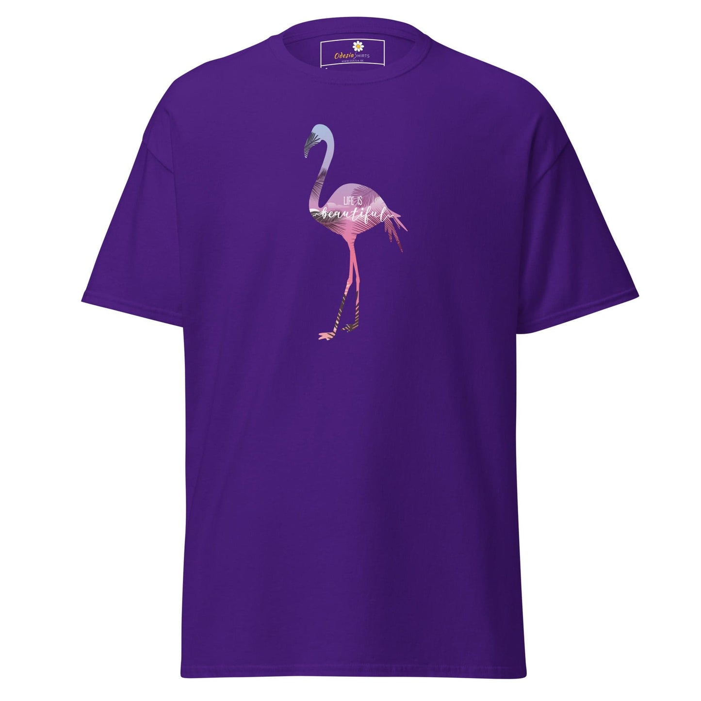 Unisex classic tee - WILD LIFE FLAMINGO - REGULAR - Purple / S