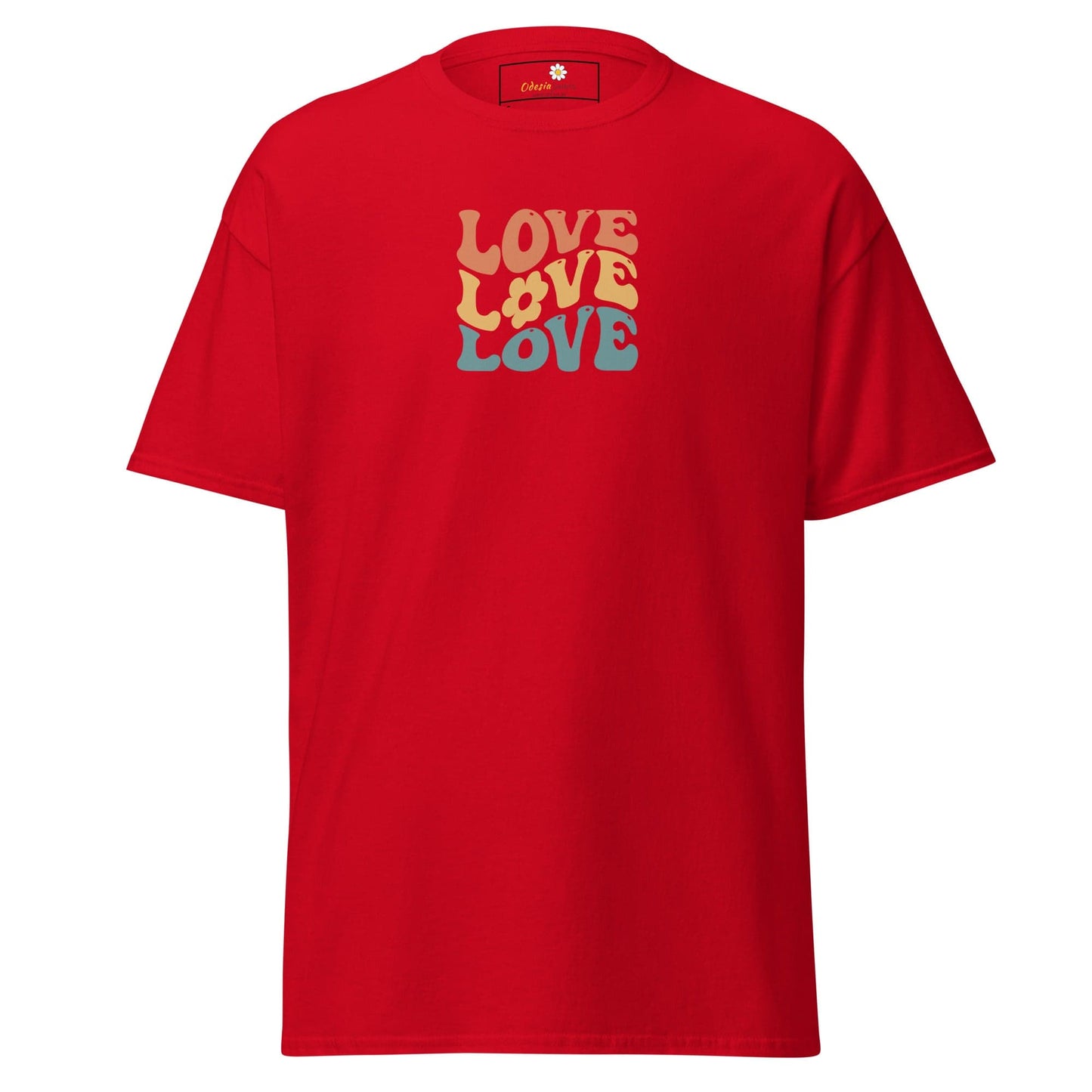 Unisex classic tee - TEXT POSITIVE LOVE LOVE LOVE - REGULAR - Red / S