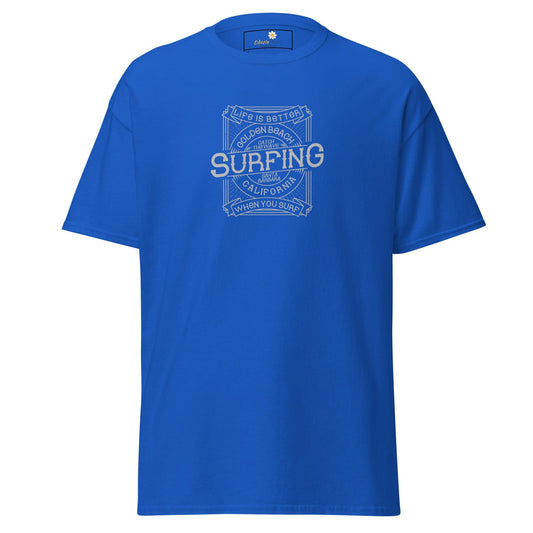 Unisex classic tee - SPORT GOLDEN BEACH SURFING - REGULAR - Royal / S