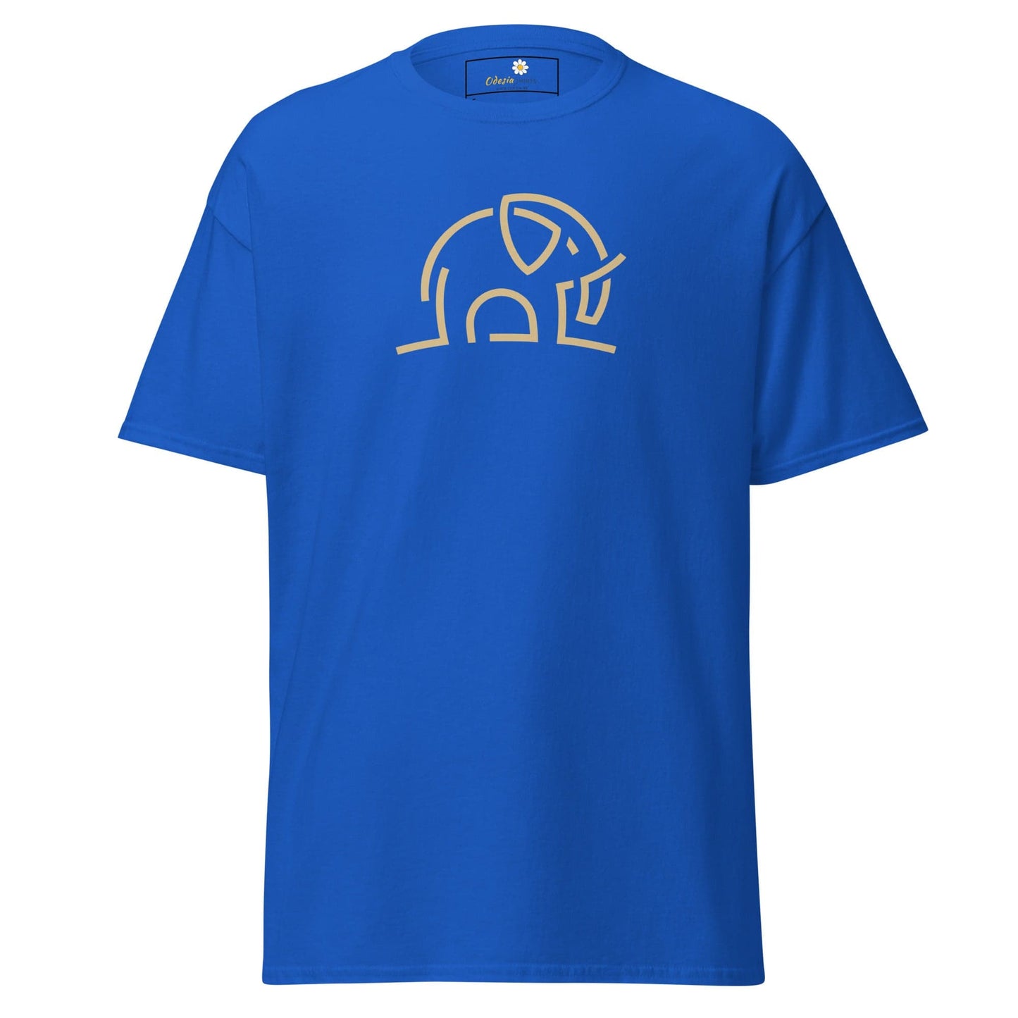 Unisex classic tee - WILD LIFE ELEPHANT LINES - Royal / S