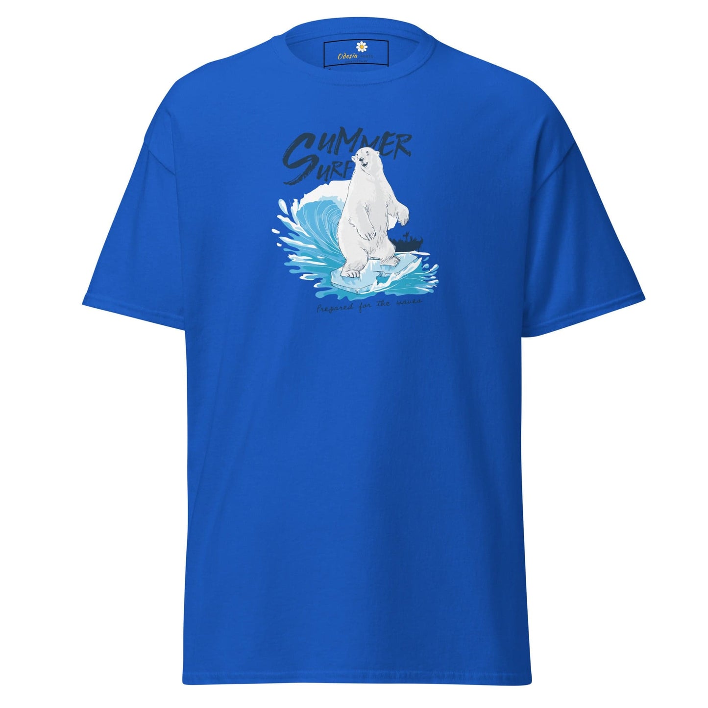 Unisex classic t-shirt - WILD LIFE SUMMER BEAR - REGULAR - Royal / S