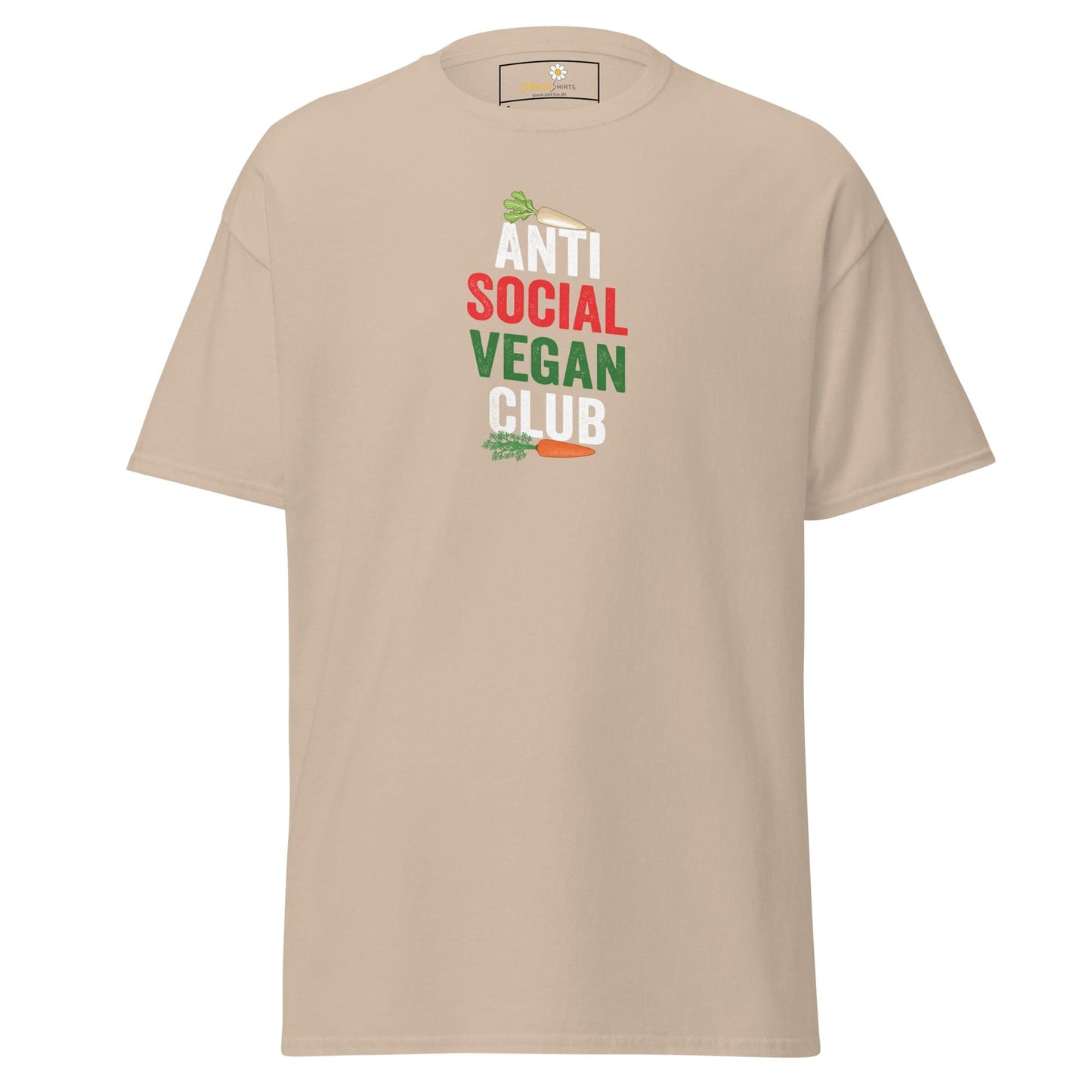 Unisex classic tee - GREEN VEGAN CLUB - REGULAR - Sand / S