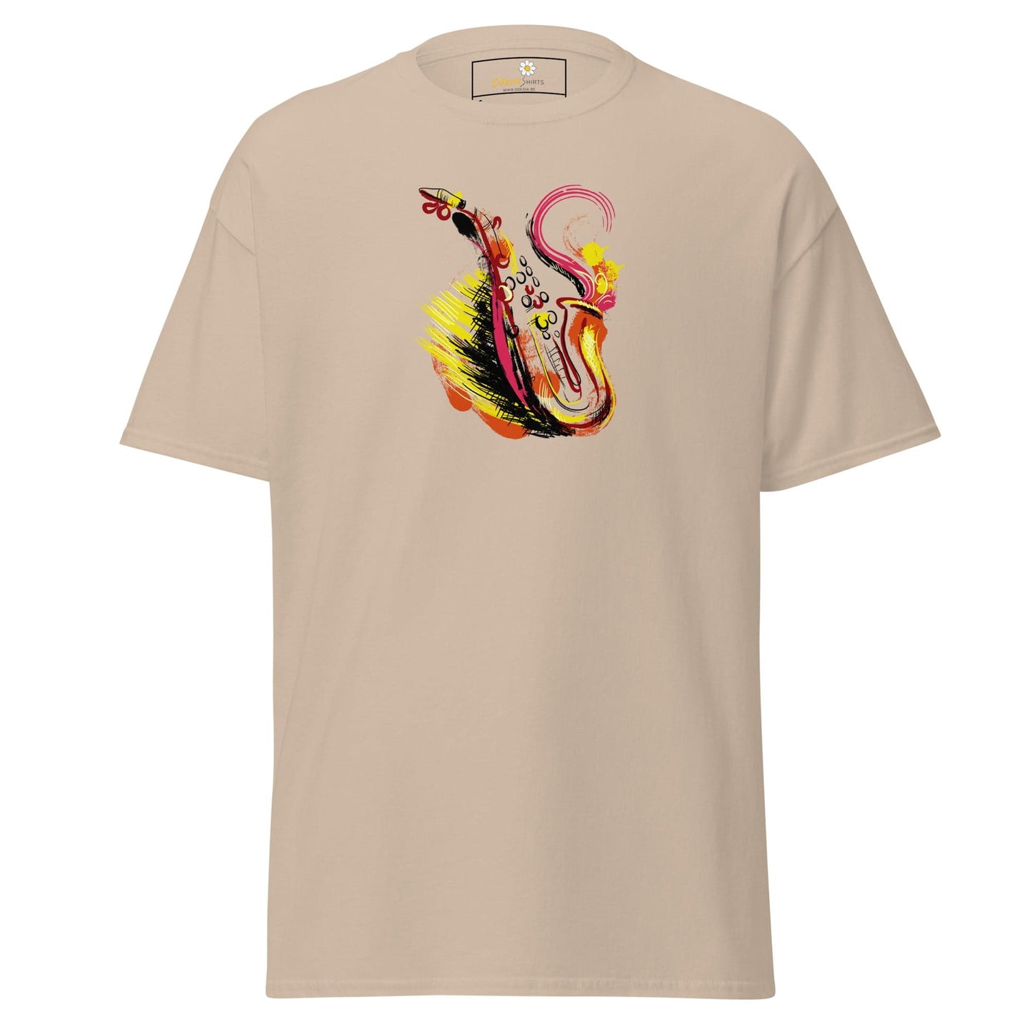 Unisex classic tee - MUSIC SAXOPHONE - REGULAR - Sand / S