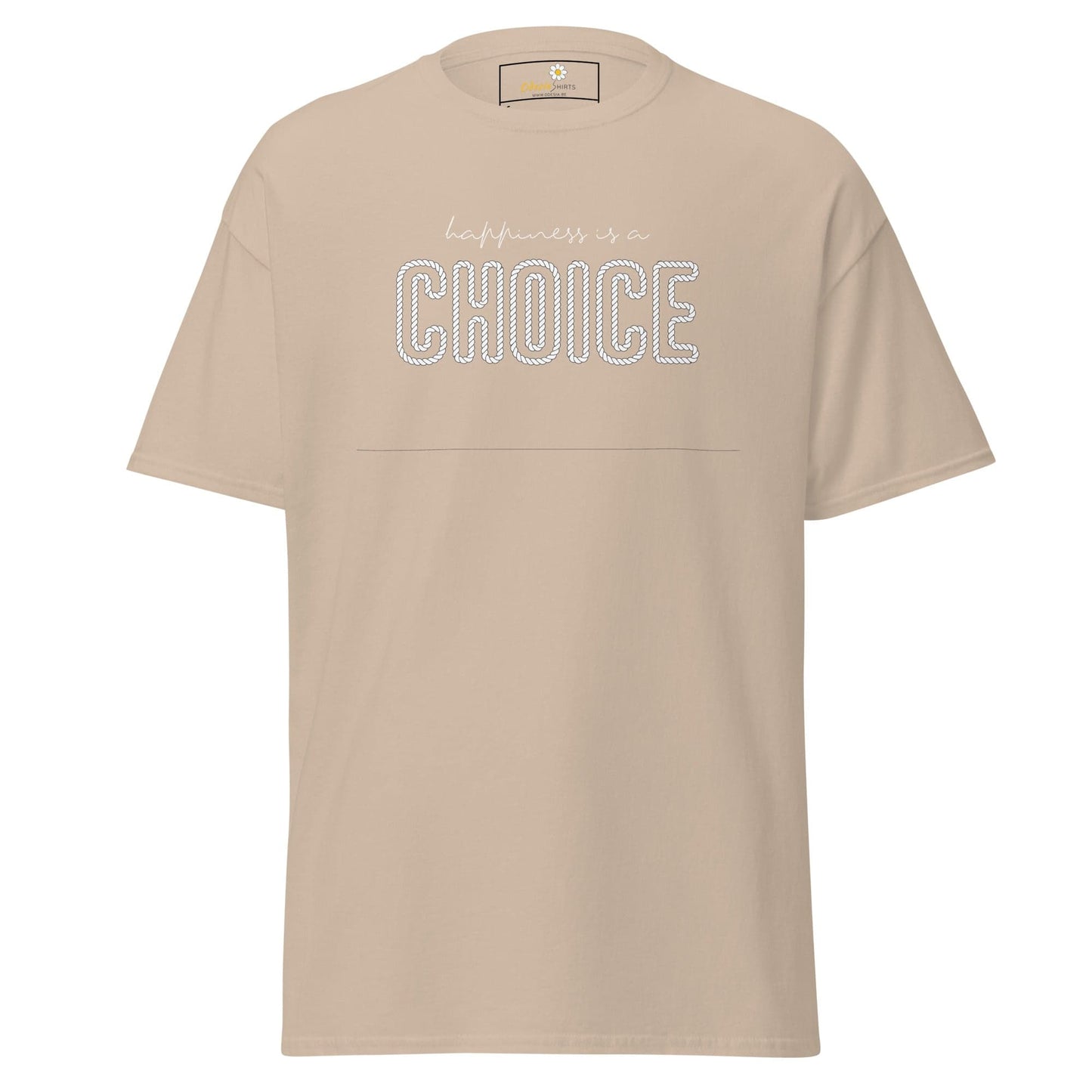 Unisex classic t-shirt - TEST POSITIVE HAPINESS CHOICE - REGULAR - Sand / S