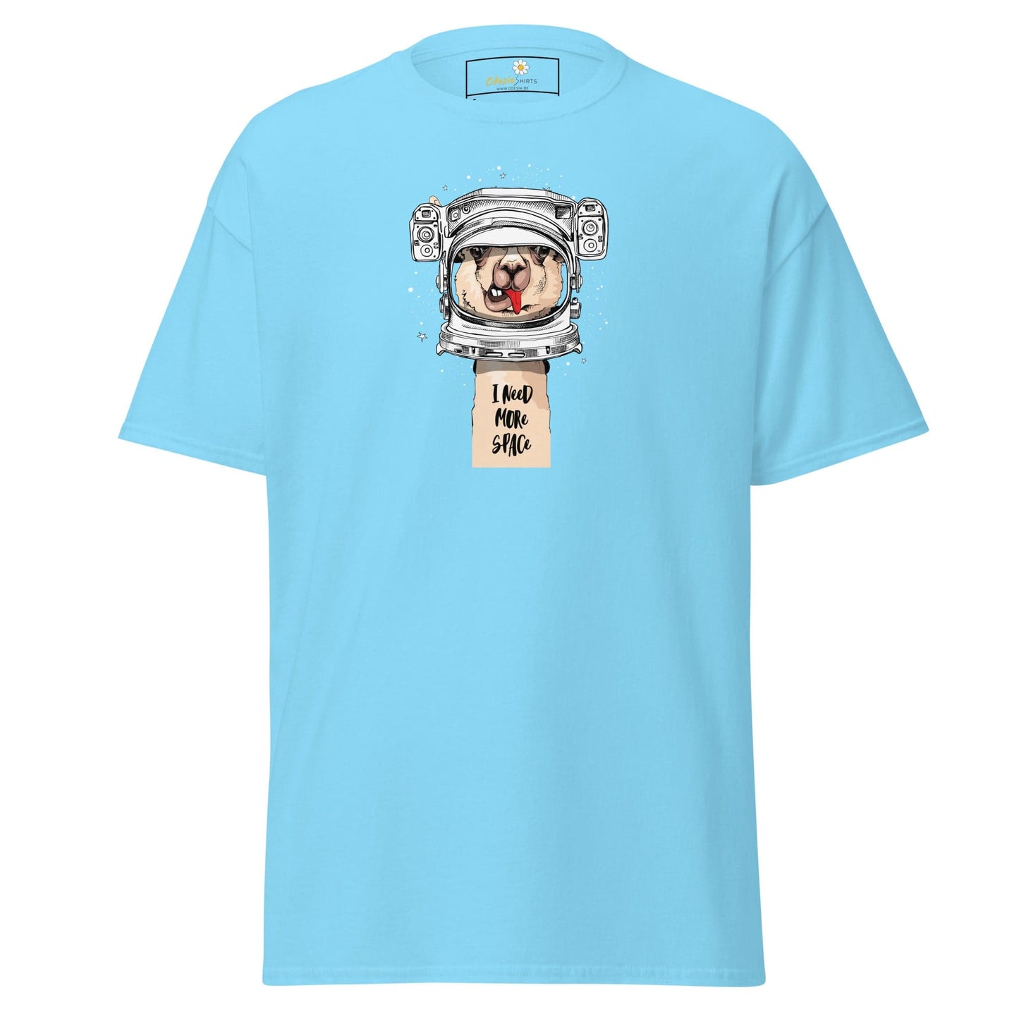 Unisex classic t-shirt - ASTRONAUT FUN LAMA SPACE - REGULAR - Sky / S