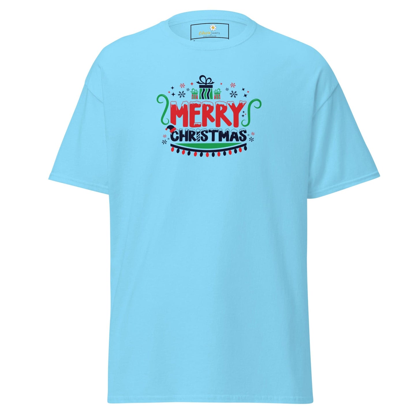 Unisex classic t-shirt - SEASONAL MERRY CHRISTMASS - REGULAR - Sky / S