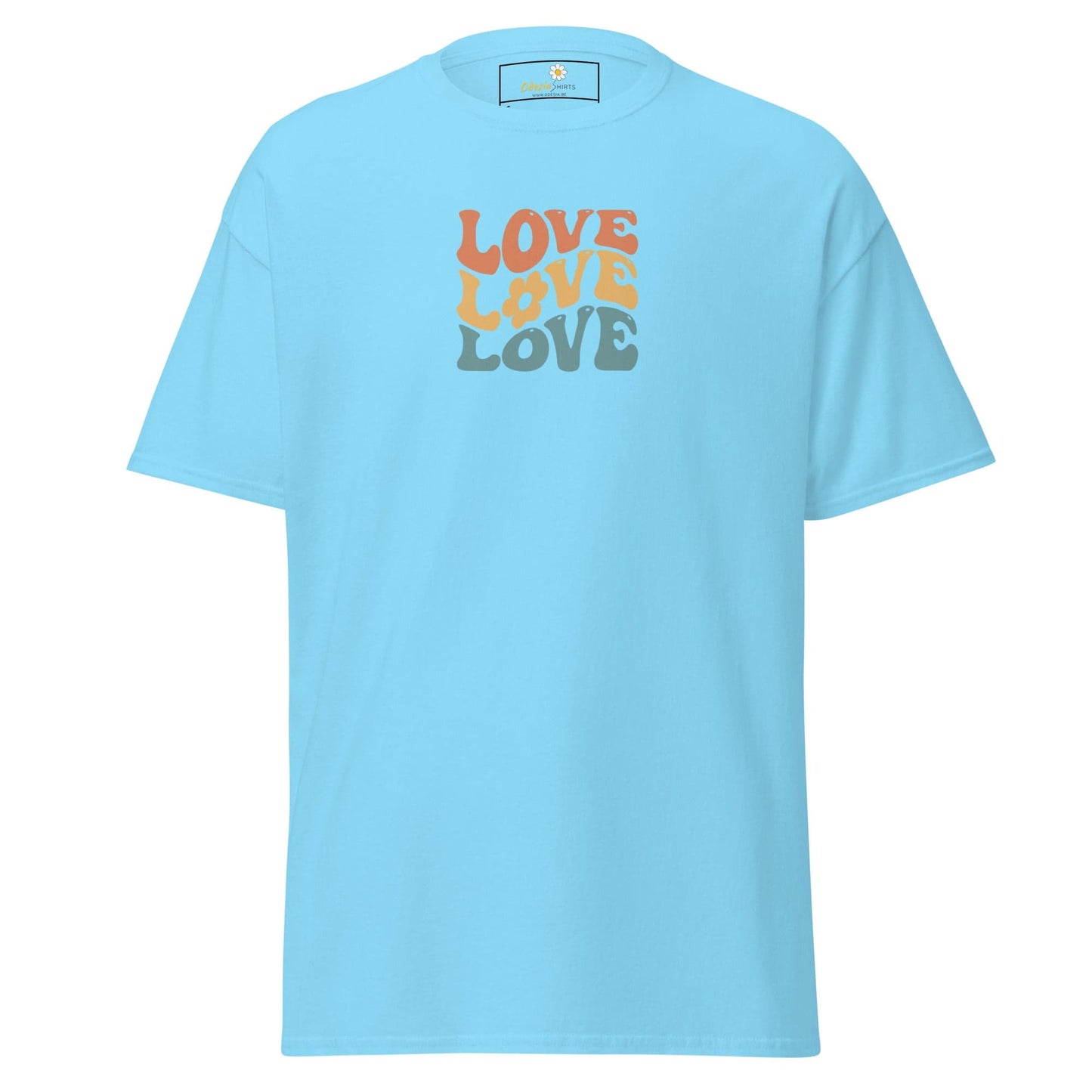 Unisex classic tee - TEXT POSITIVE LOVE LOVE LOVE - REGULAR - Sky / S