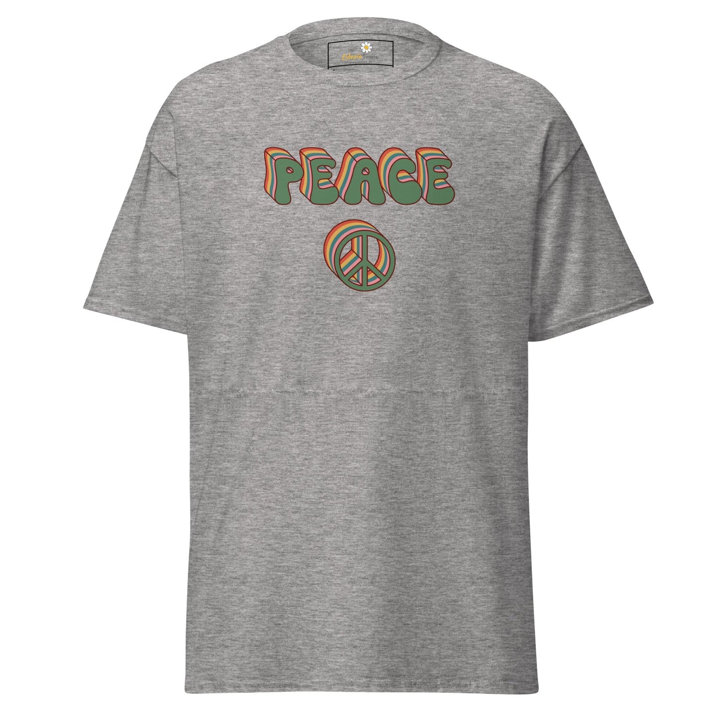 Unisex classic t-shirt - TEXT PEACE - REGULAR - Sport Grey / S