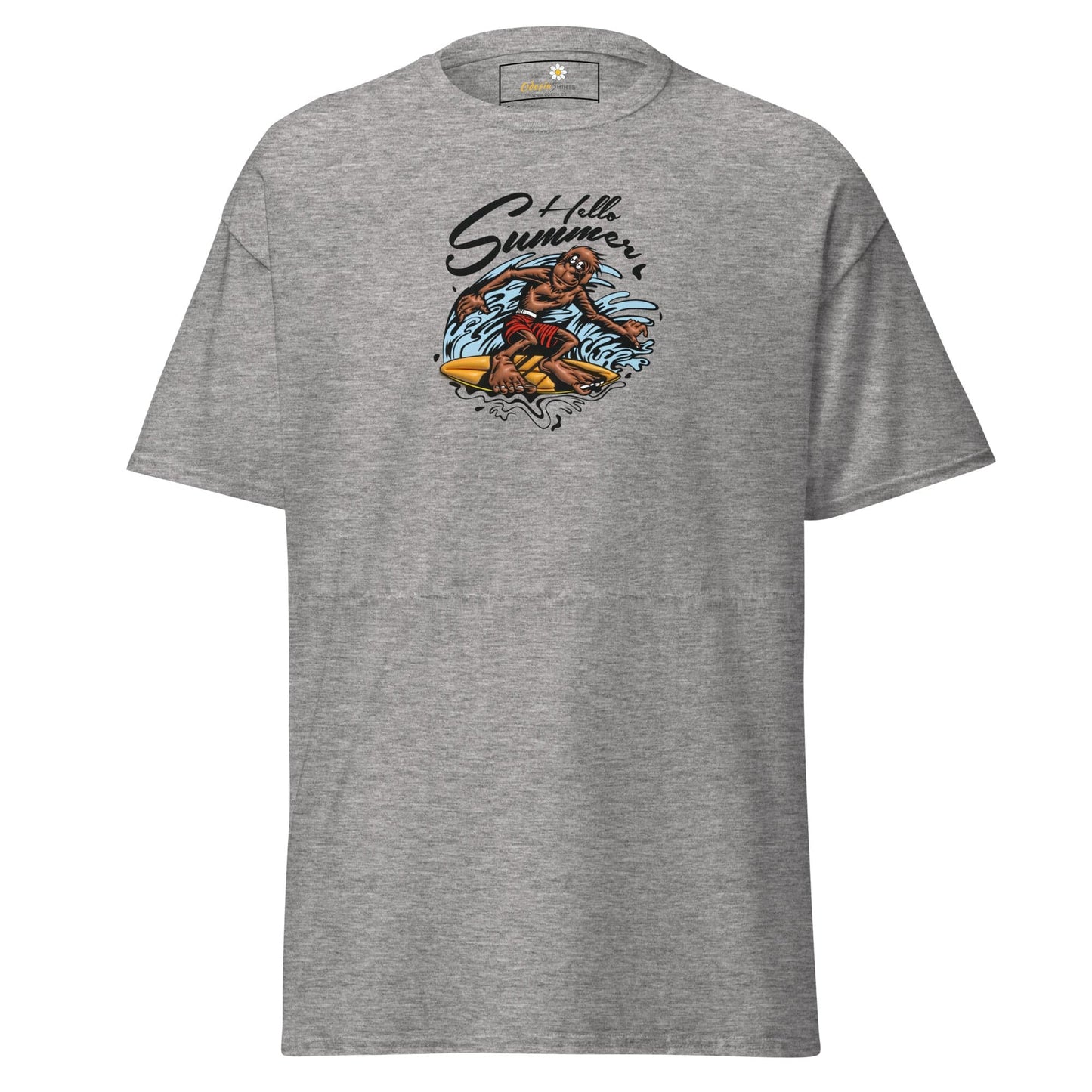 Unisex classic t-shirt - FANTASY SURFING MONKEY - REGULAR - Sport Grey / S
