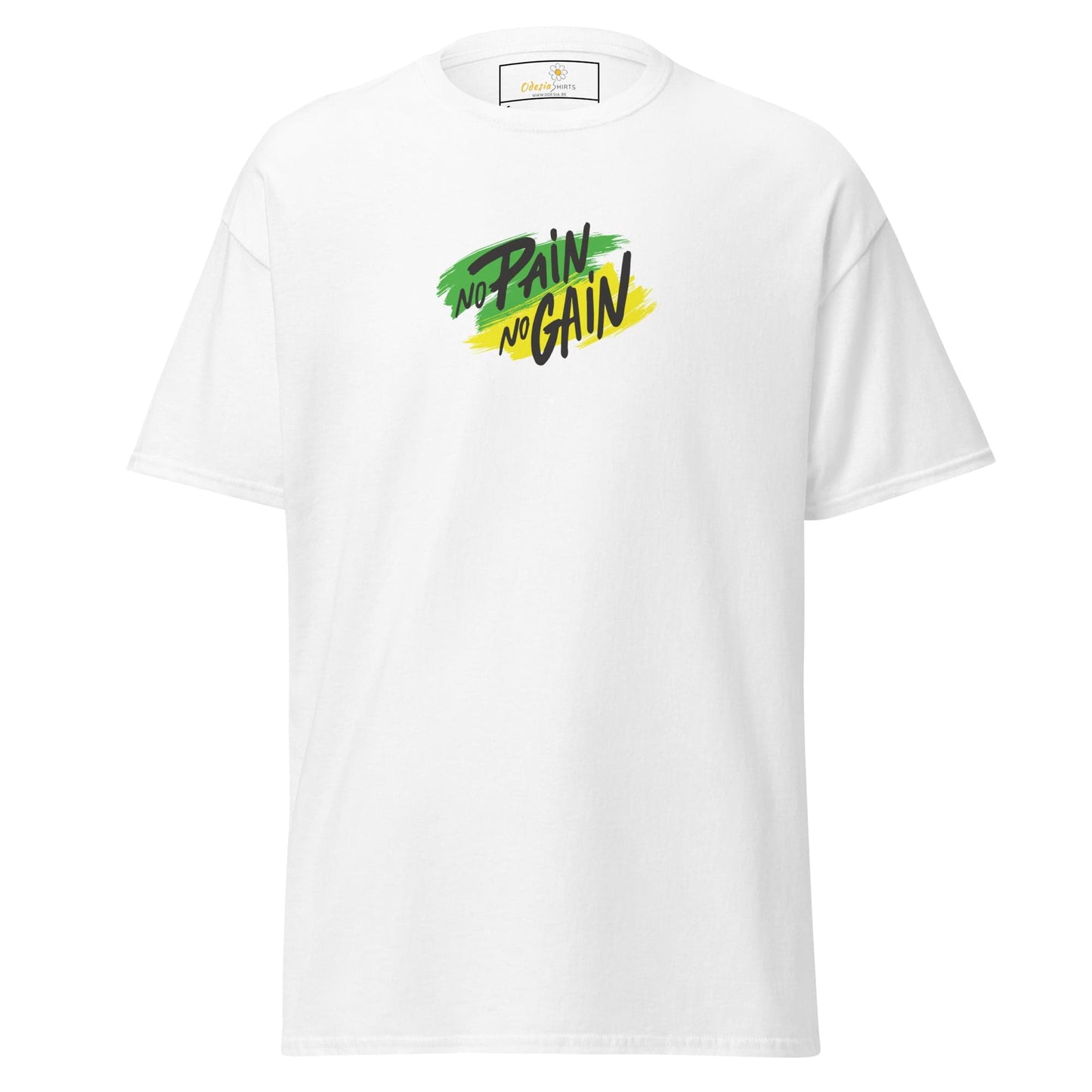 Unisex classic tee - SPORT NO PAIN NO GAIN - REGULAR - White / S