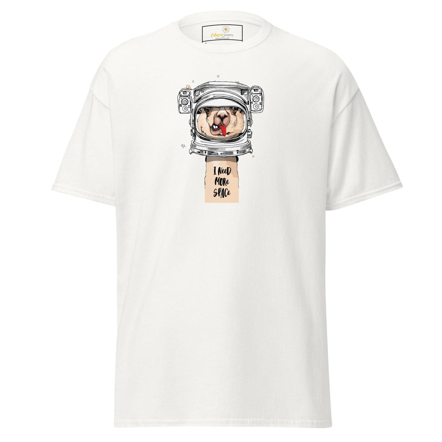 Unisex classic t-shirt - ASTRONAUT FUN LAMA SPACE - REGULAR - White / S