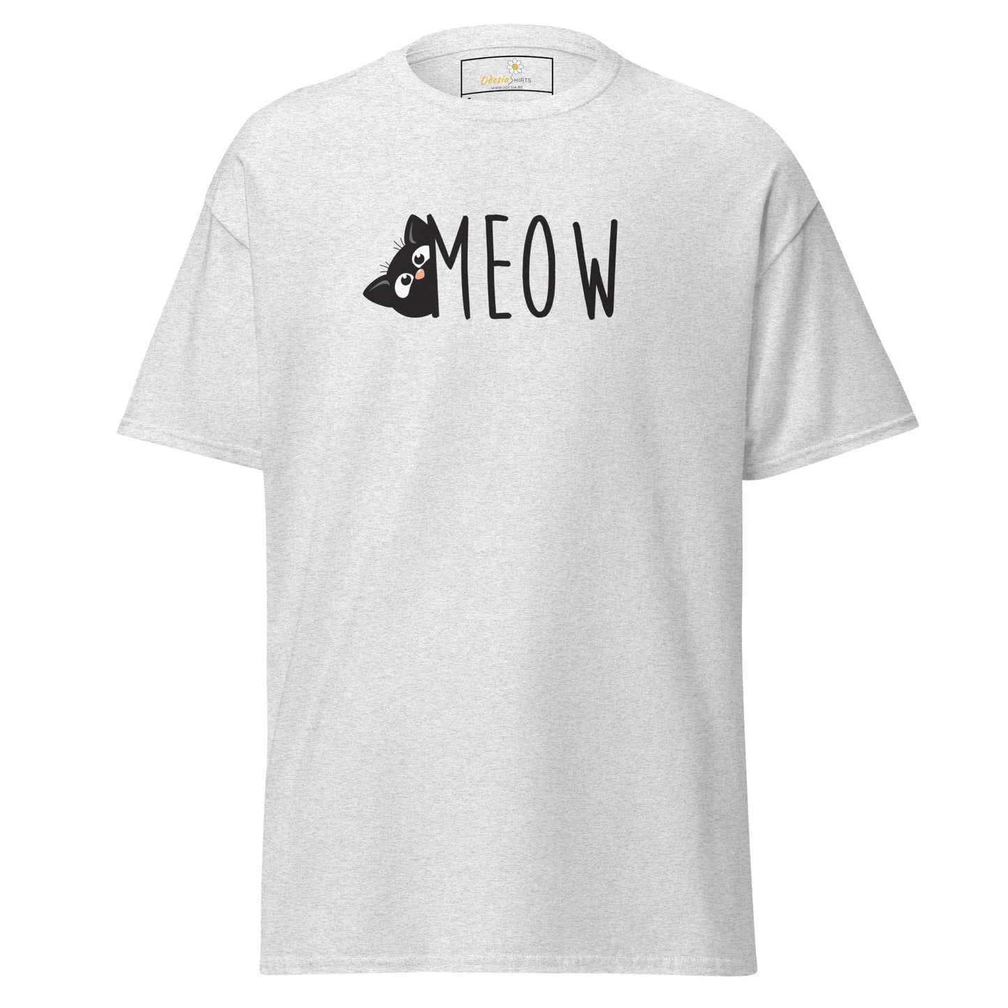 Unisex classic t-shirt - ANIMALS CAT MEOW - REGULAR - Ash / S