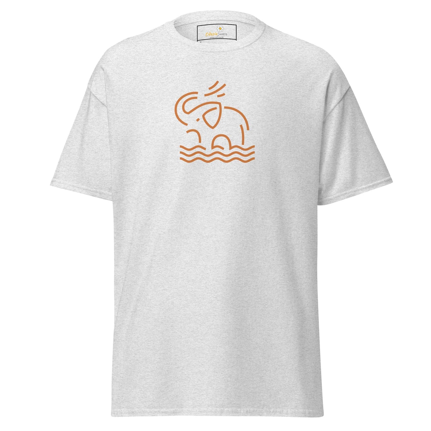 Unisex classic t-shirt - WILD LIFE ELEPHANT ORANGE - REGULAR - Ash / S