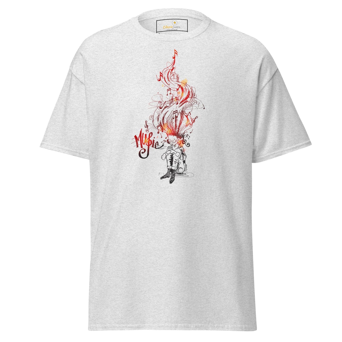 Unisex classic t-shirt - MUSIC GUY THOUGHTS - REGULAR - Ash / S