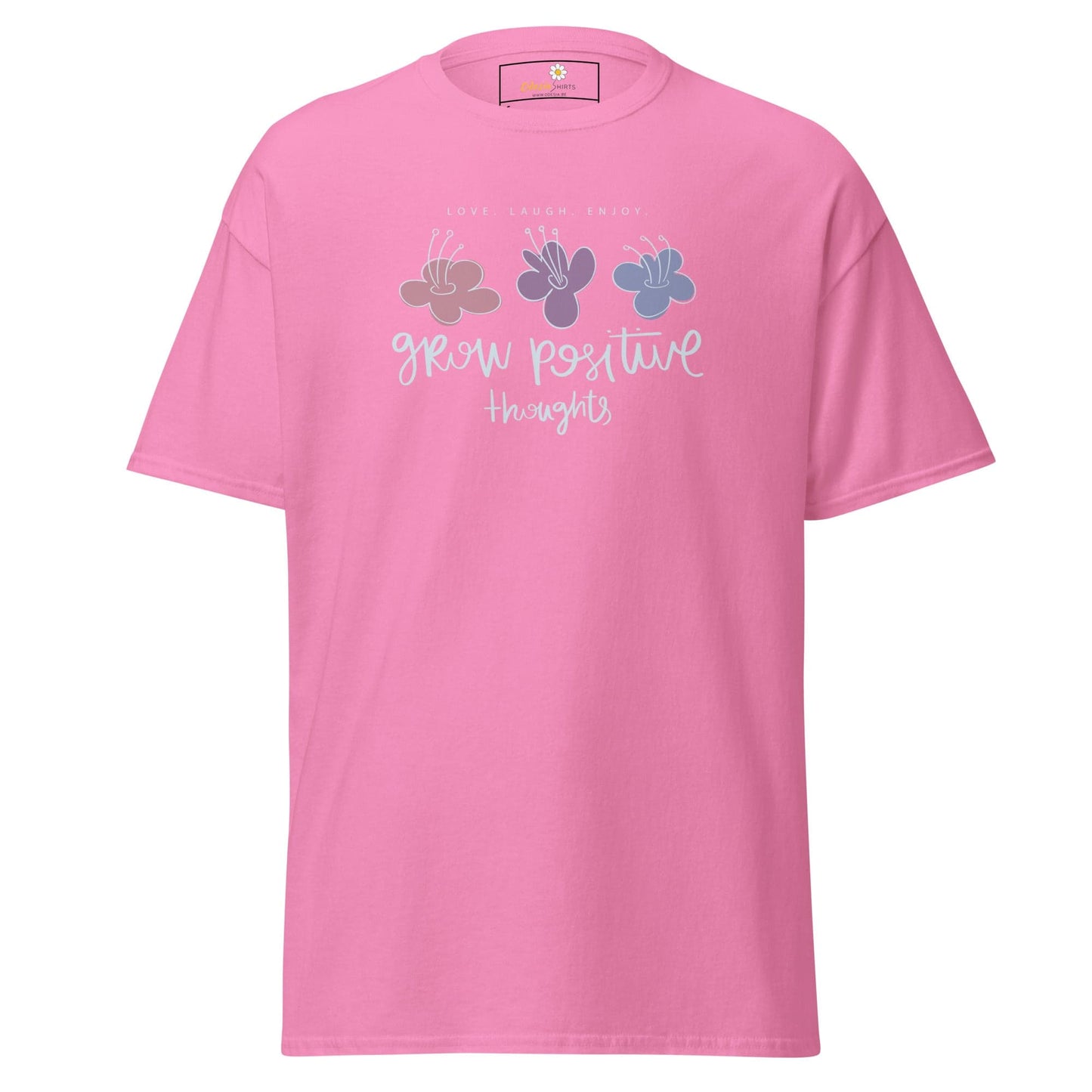 Unisex classic t-shirt - POSITIVE GROW THOUGHTS - REGULAR - Azalea / S