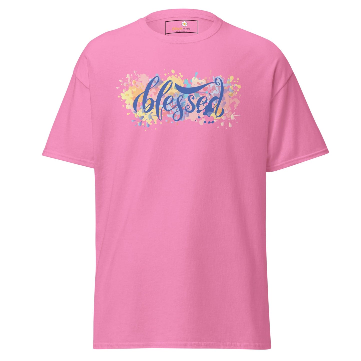 Unisex classic t-shirt - SPIRITUAL TEXT BLESSED - REGULAR - Azalea / S