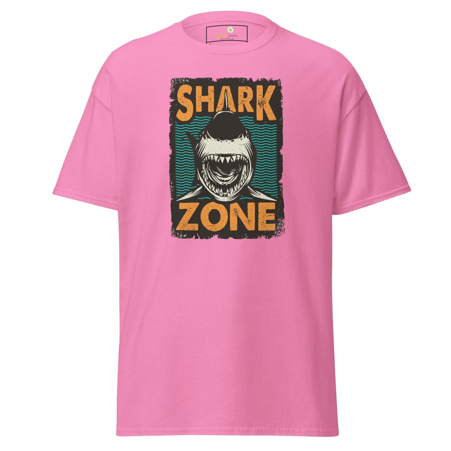Unisex classic t-shirt - WILD LIFE SHARK ZONE - REGULAR - Azalea / S