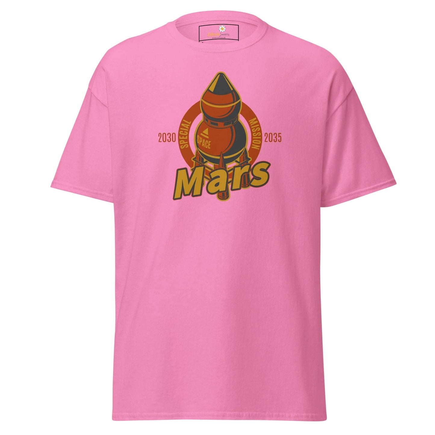 Unisex classic t-shirt - SPACE MARS TRAVEL - REGULAR - Azalea / S
