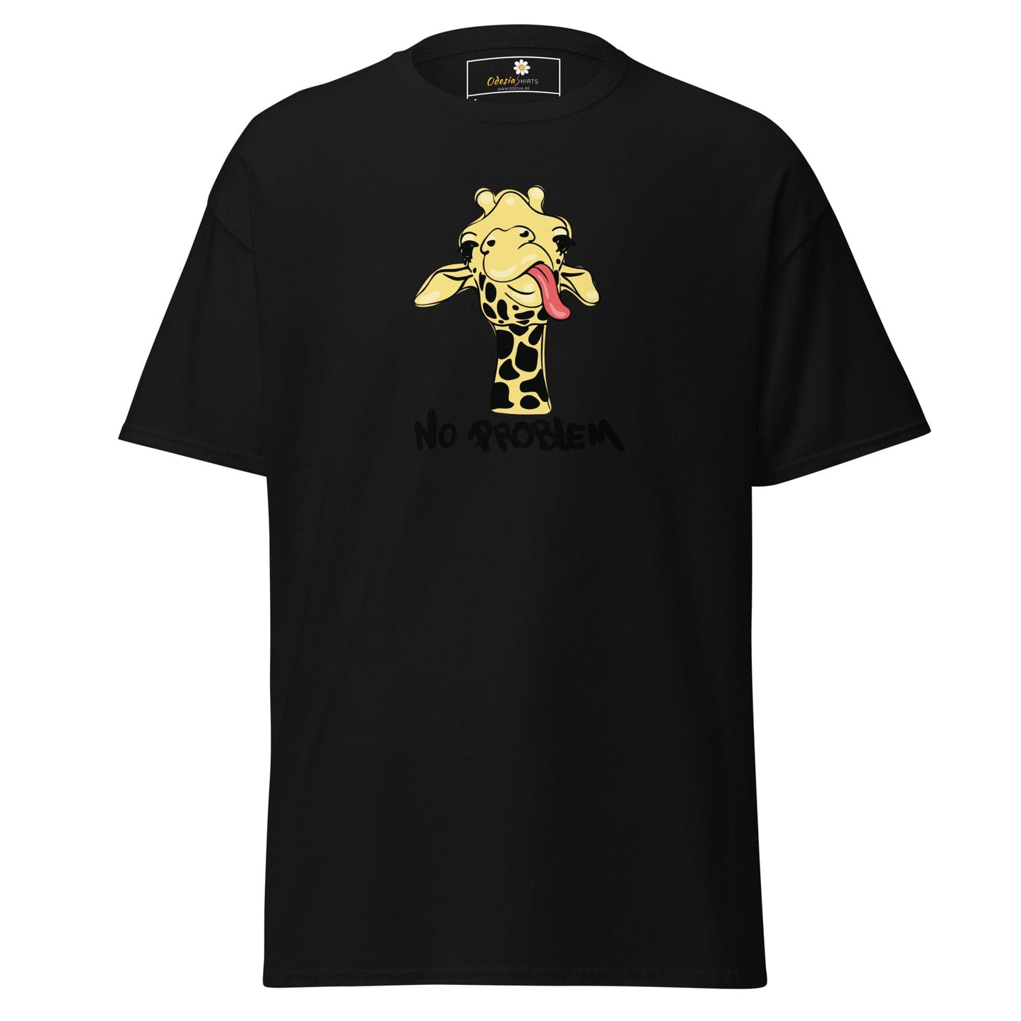 Unisex classic t-shirt - FUN GIRAF NO PROBLEM - REGULAR - Black / S