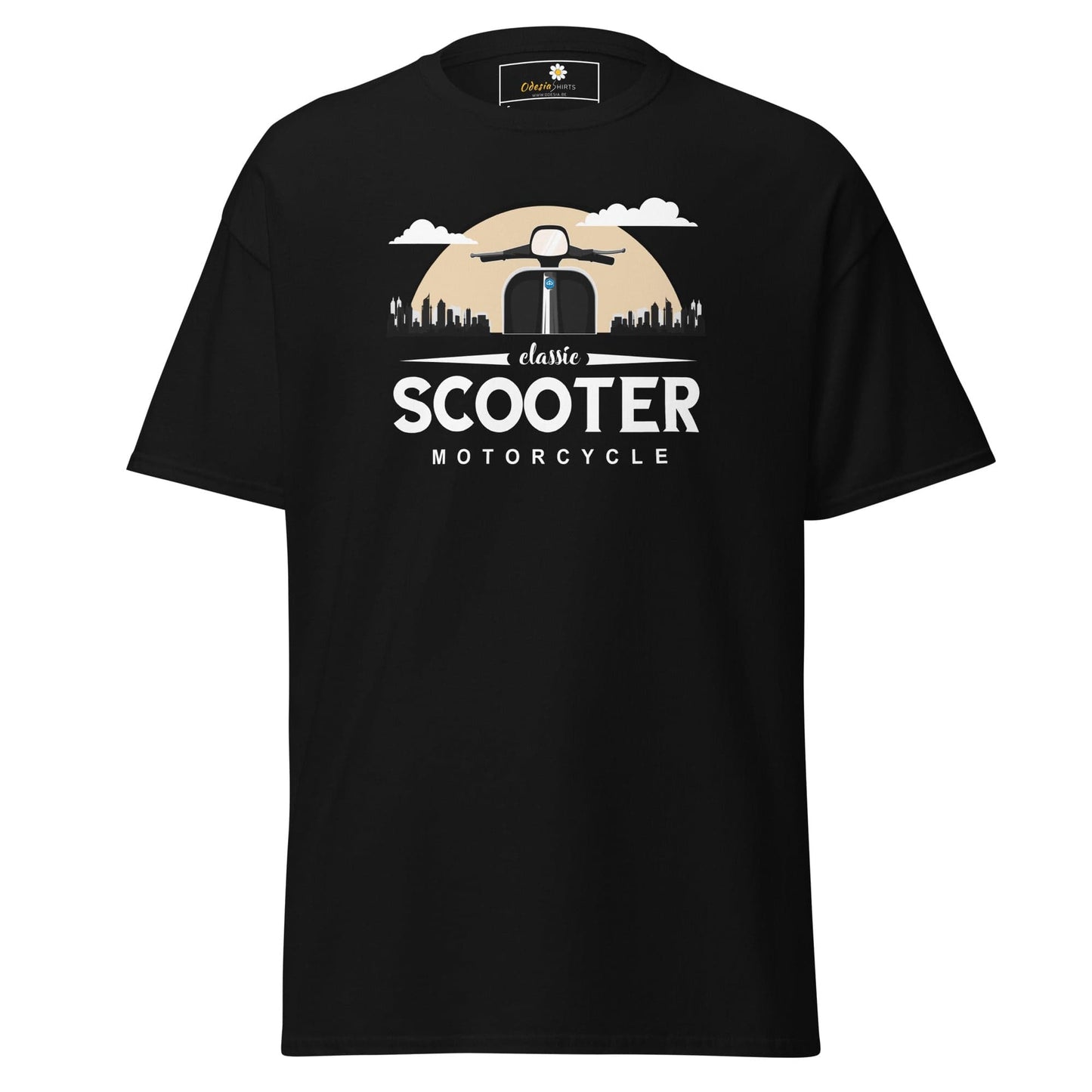 Unisex classic t-shirt - MOTOR SCOOTER RIDE - REGULAR - Black / S